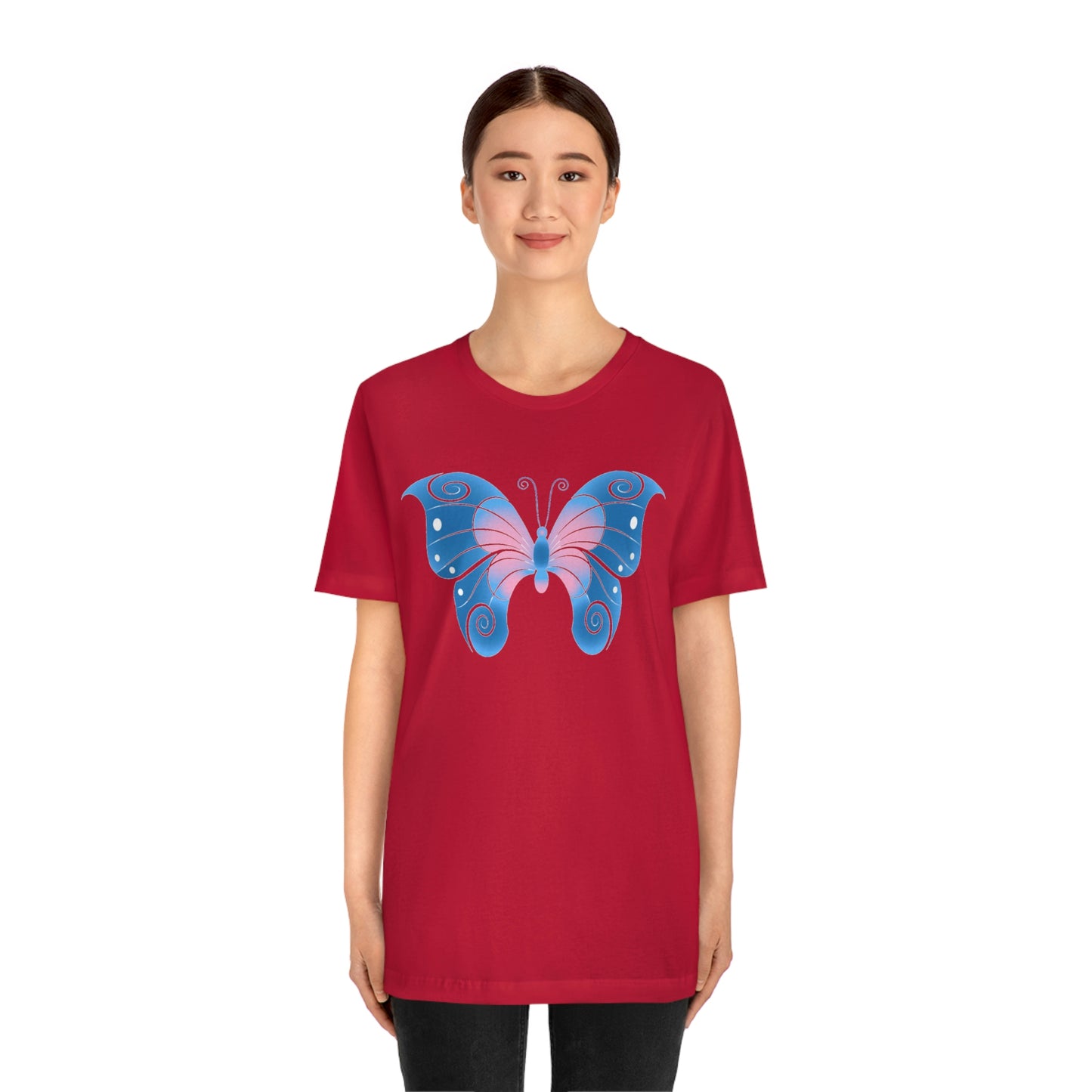 Butterfly Blue Unisex Jersey Short Sleeve Tee