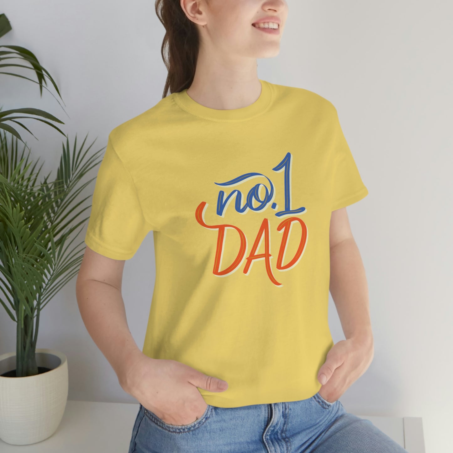 #1 Dad Unisex Jersey Short Sleeve Tee