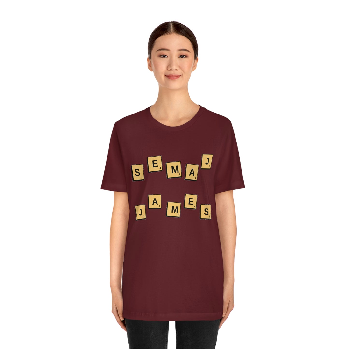 Semaj James Scrabble Unisex Jersey Short Sleeve Tee