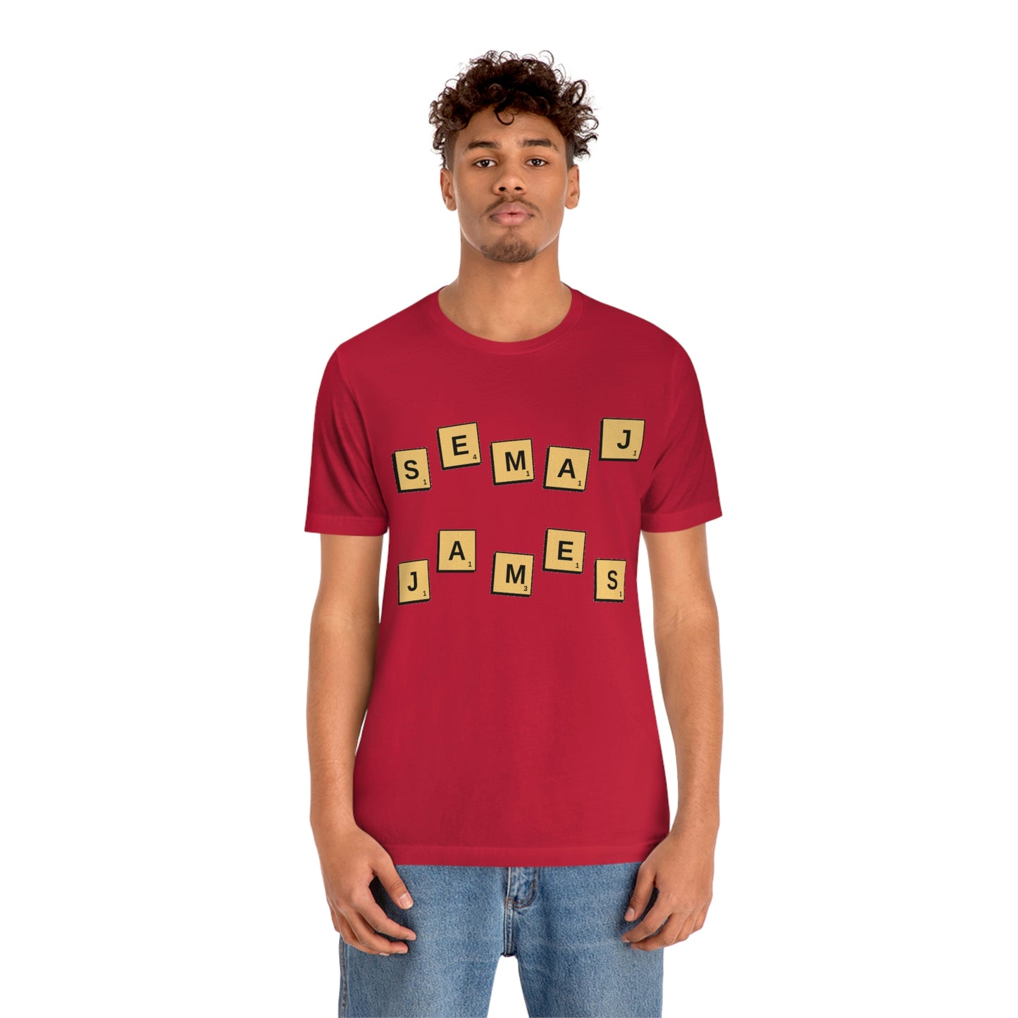 Semaj James Scrabble Unisex Jersey Short Sleeve Tee