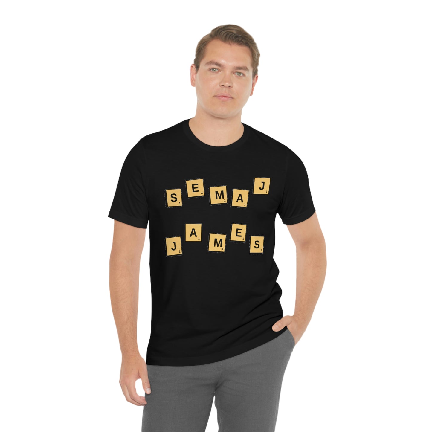 Semaj James Scrabble Unisex Jersey Short Sleeve Tee