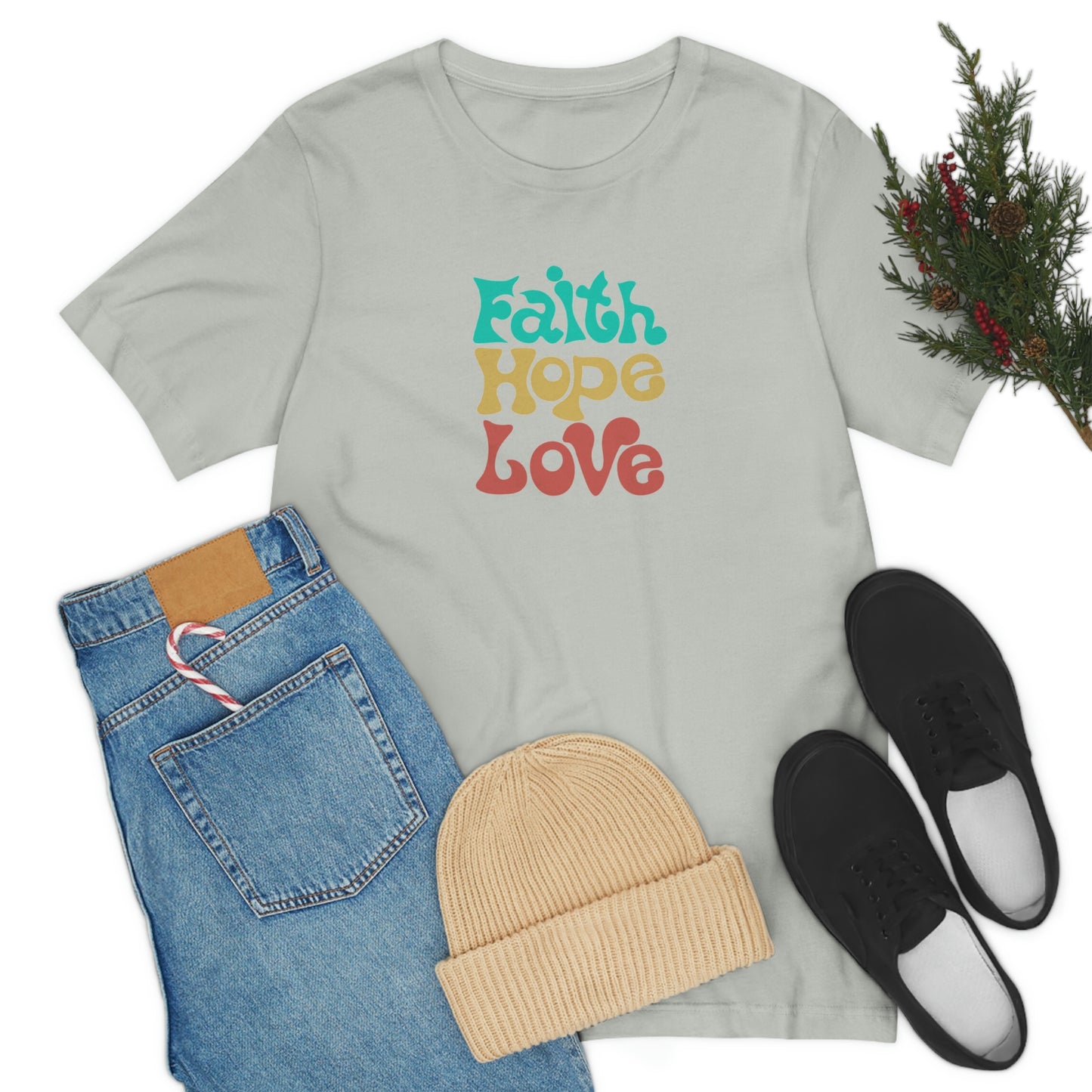 Faith Hope Love Unisex Jersey Short Sleeve Tee