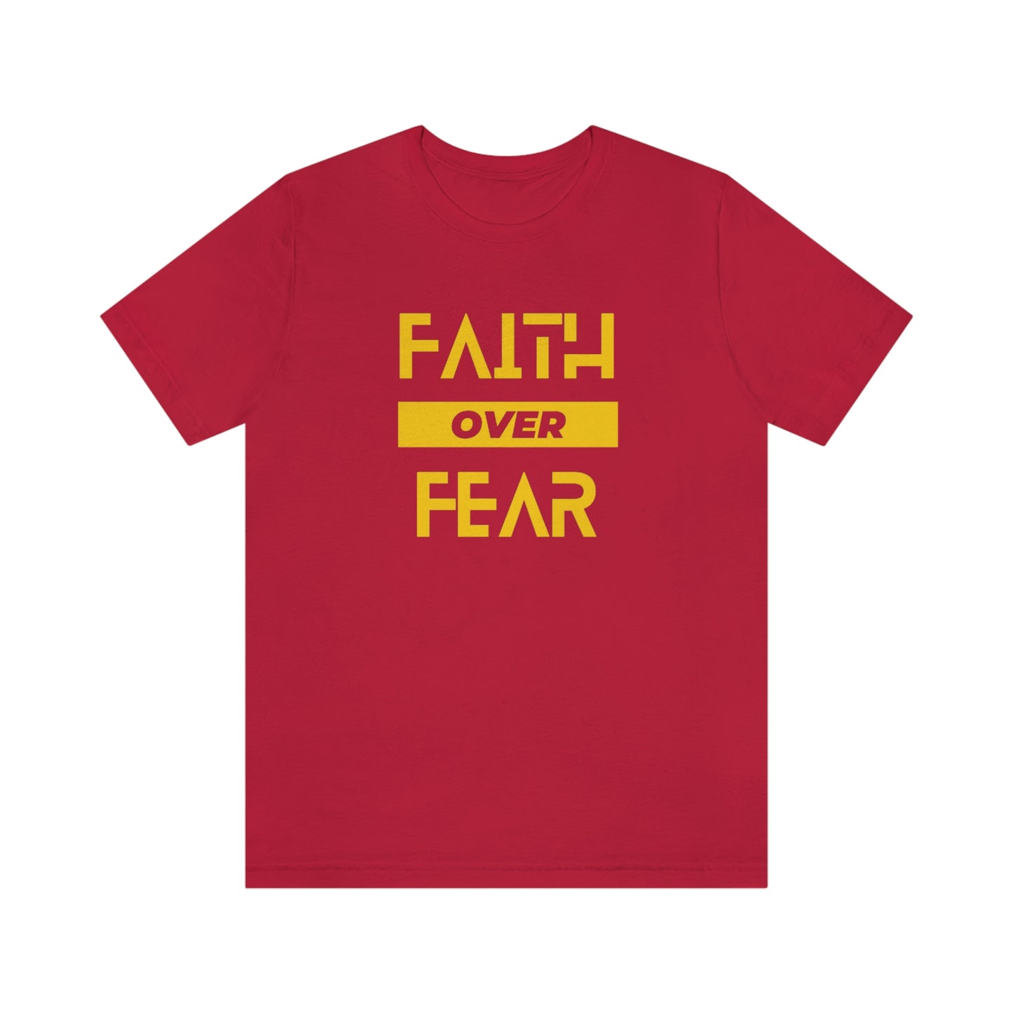 Faith Over Fear Unisex Jersey Short Sleeve Tee