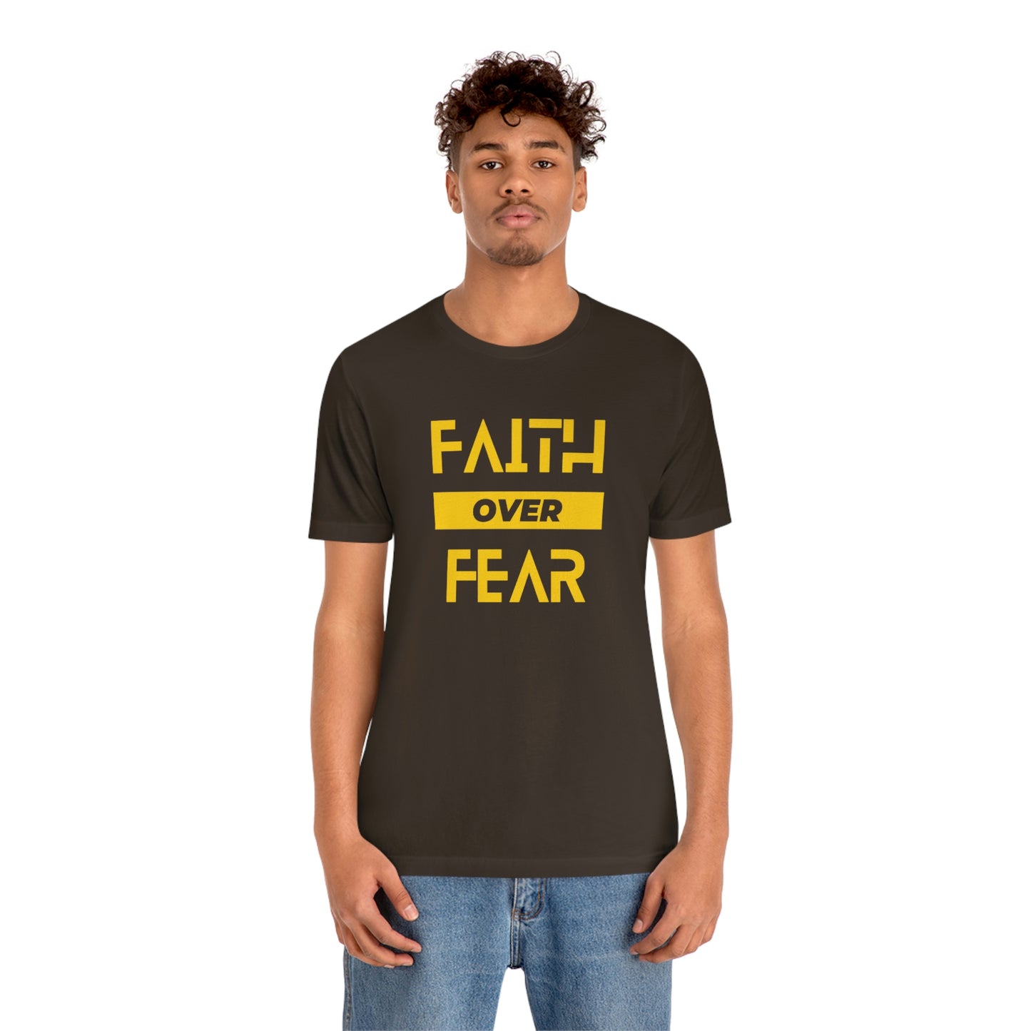 Faith Over Fear Unisex Jersey Short Sleeve Tee