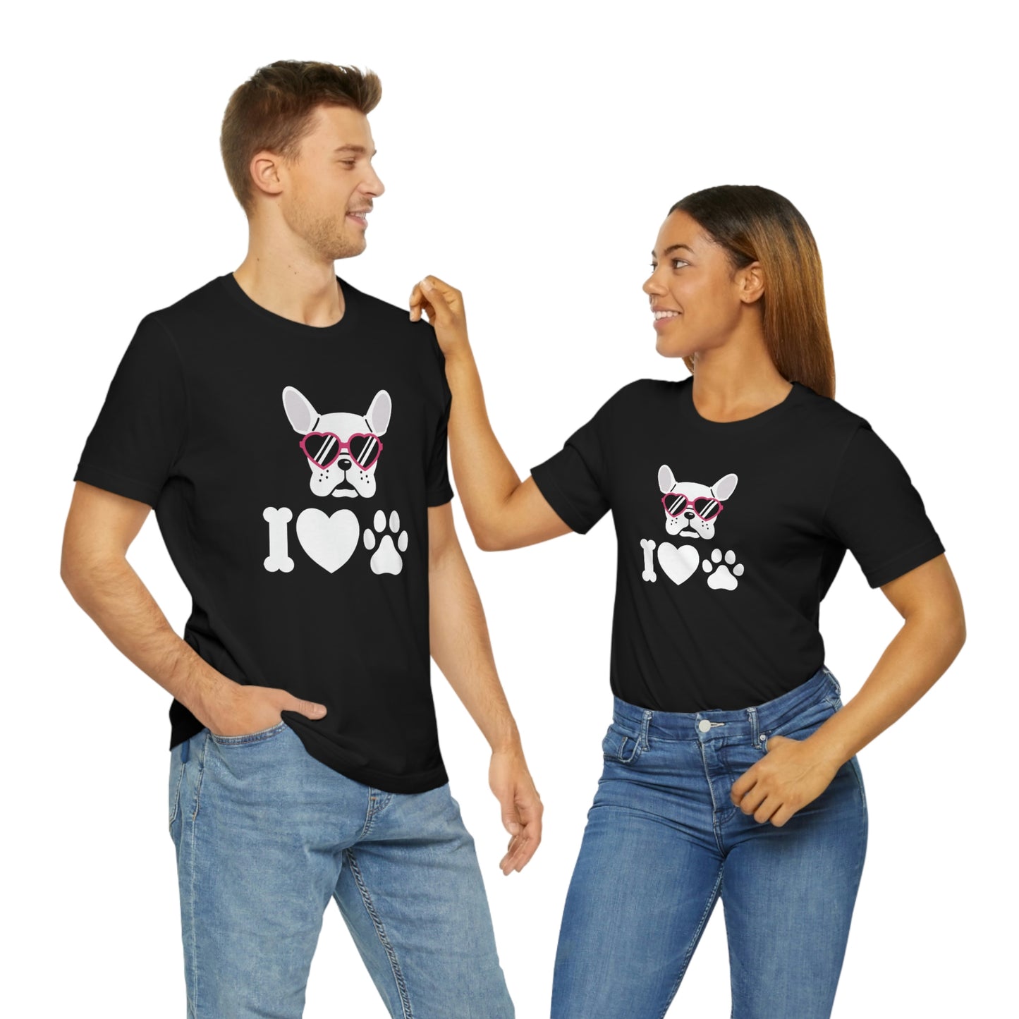 I Love Puppy Love Unisex Jersey Short Sleeve Tee