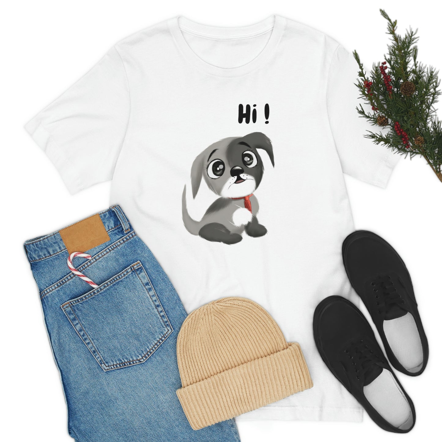 Hi Puppy Unisex Jersey Short Sleeve Tee