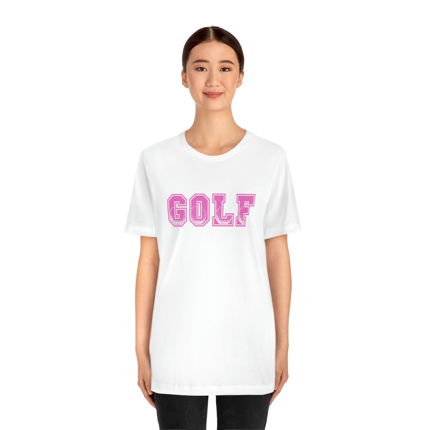 Golf Pink Unisex Jersey Short Sleeve Tee