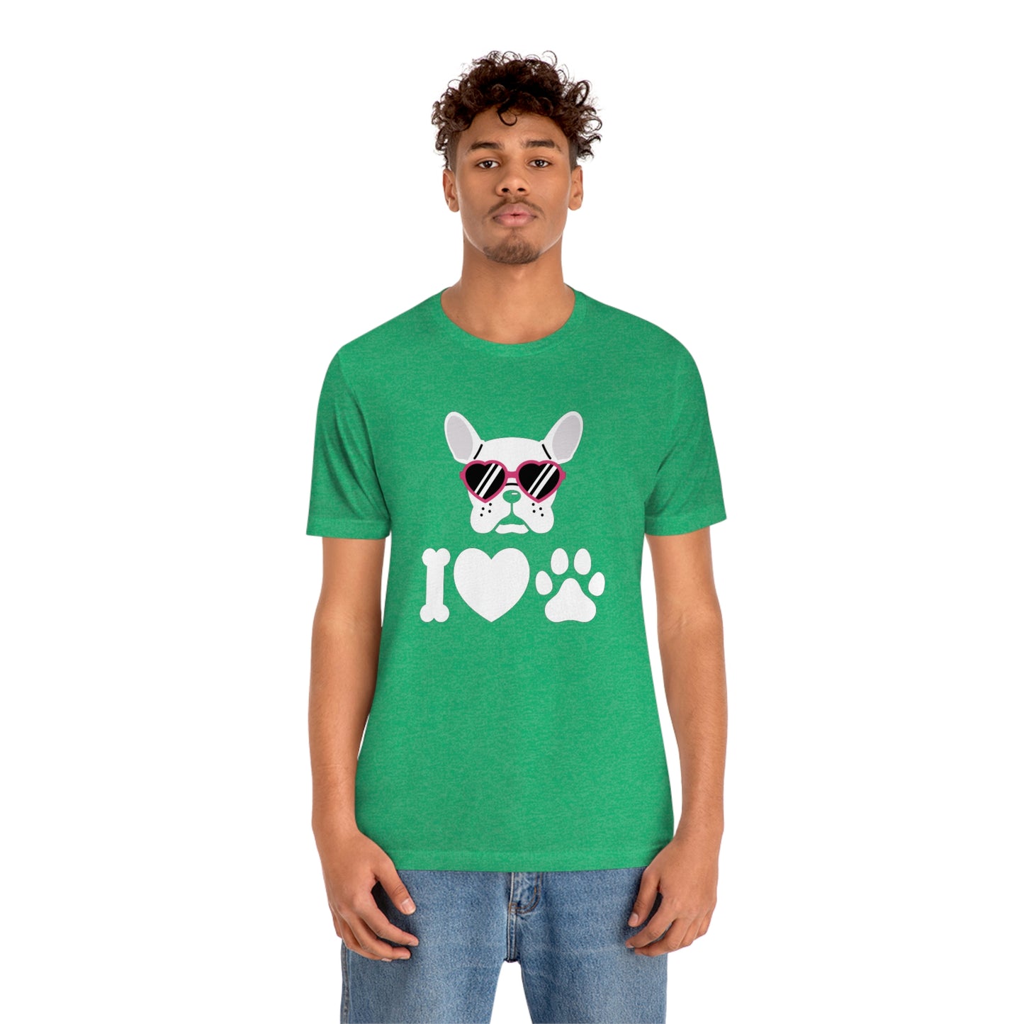 I Love Puppy Love Unisex Jersey Short Sleeve Tee