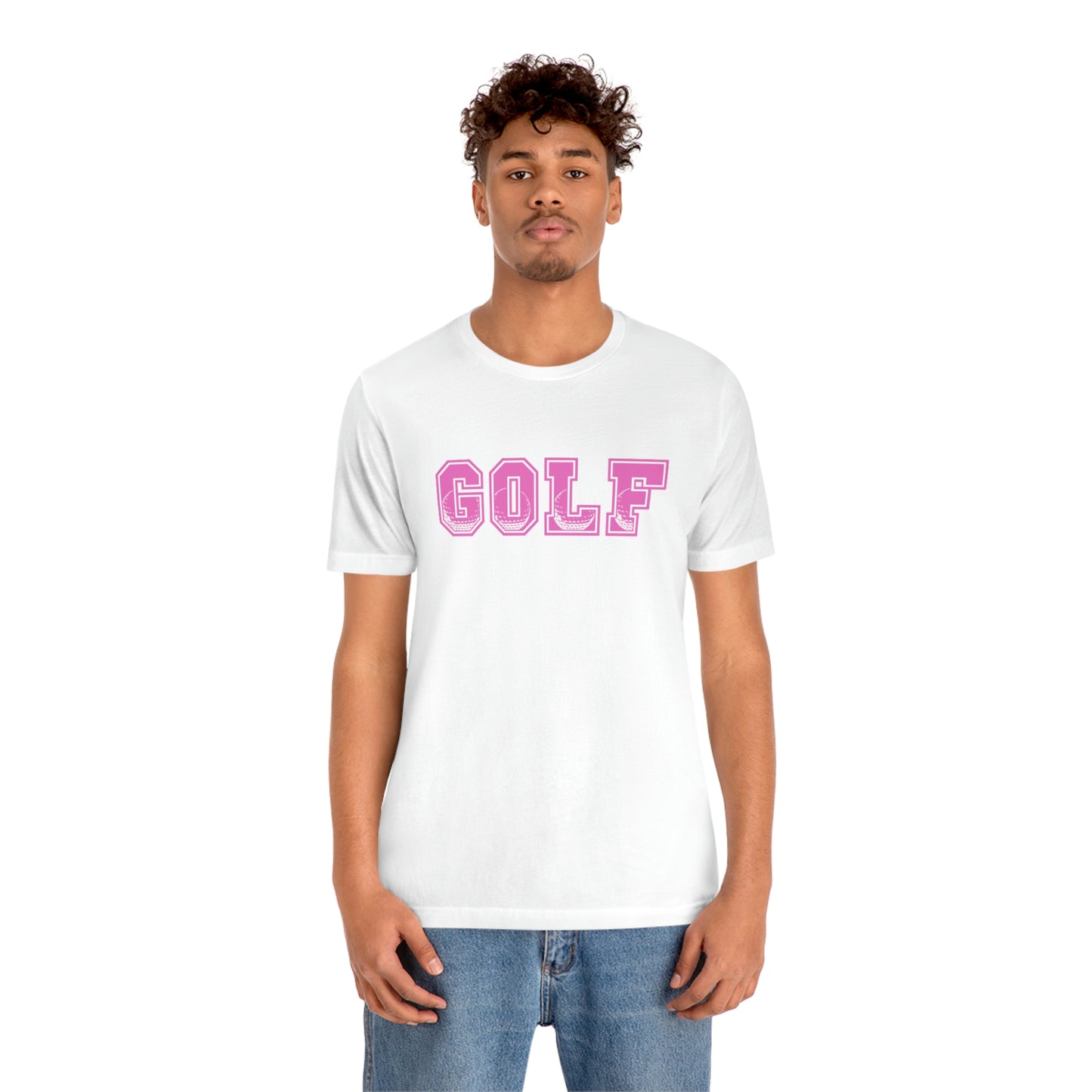 Golf Pink Unisex Jersey Short Sleeve Tee