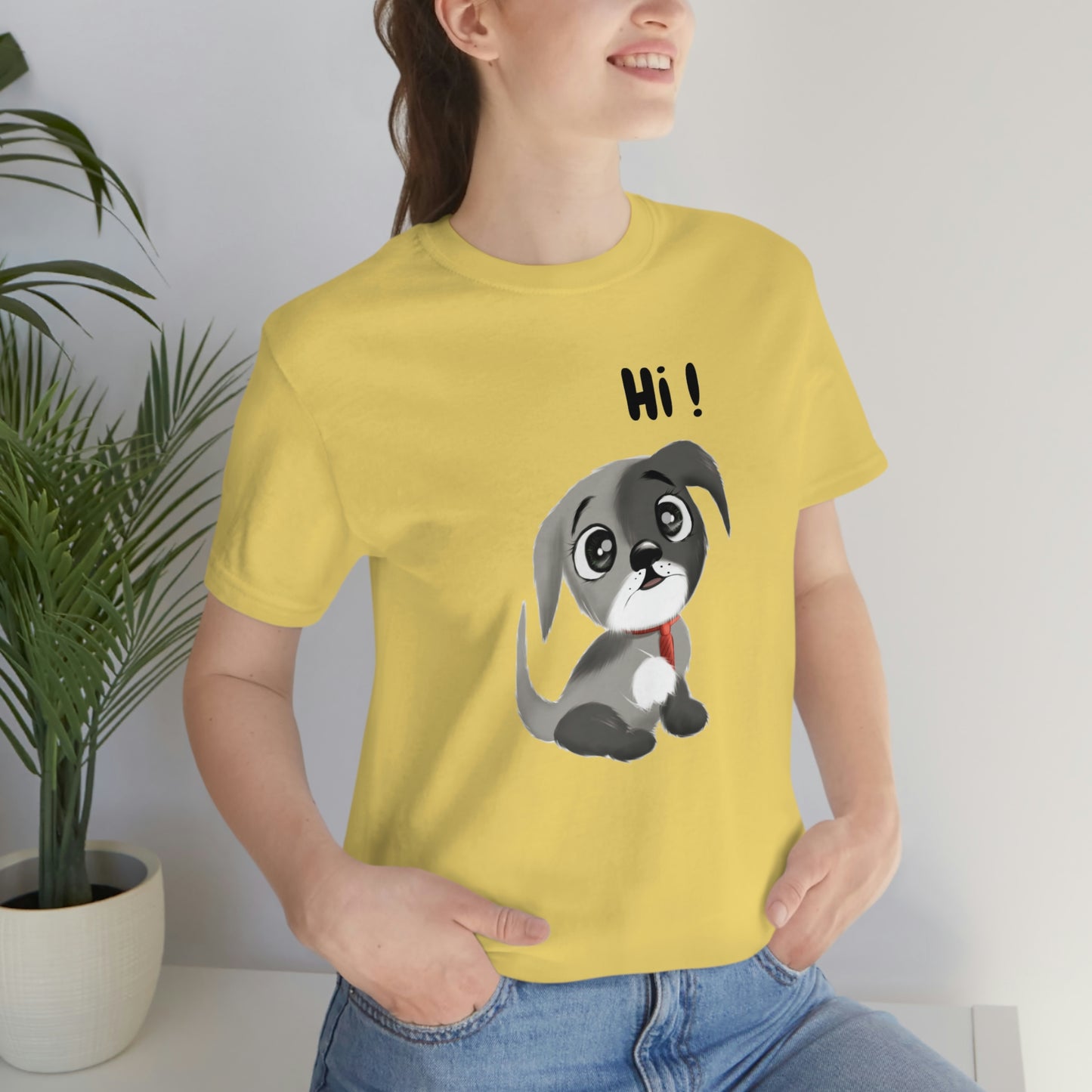 Hi Puppy Unisex Jersey Short Sleeve Tee