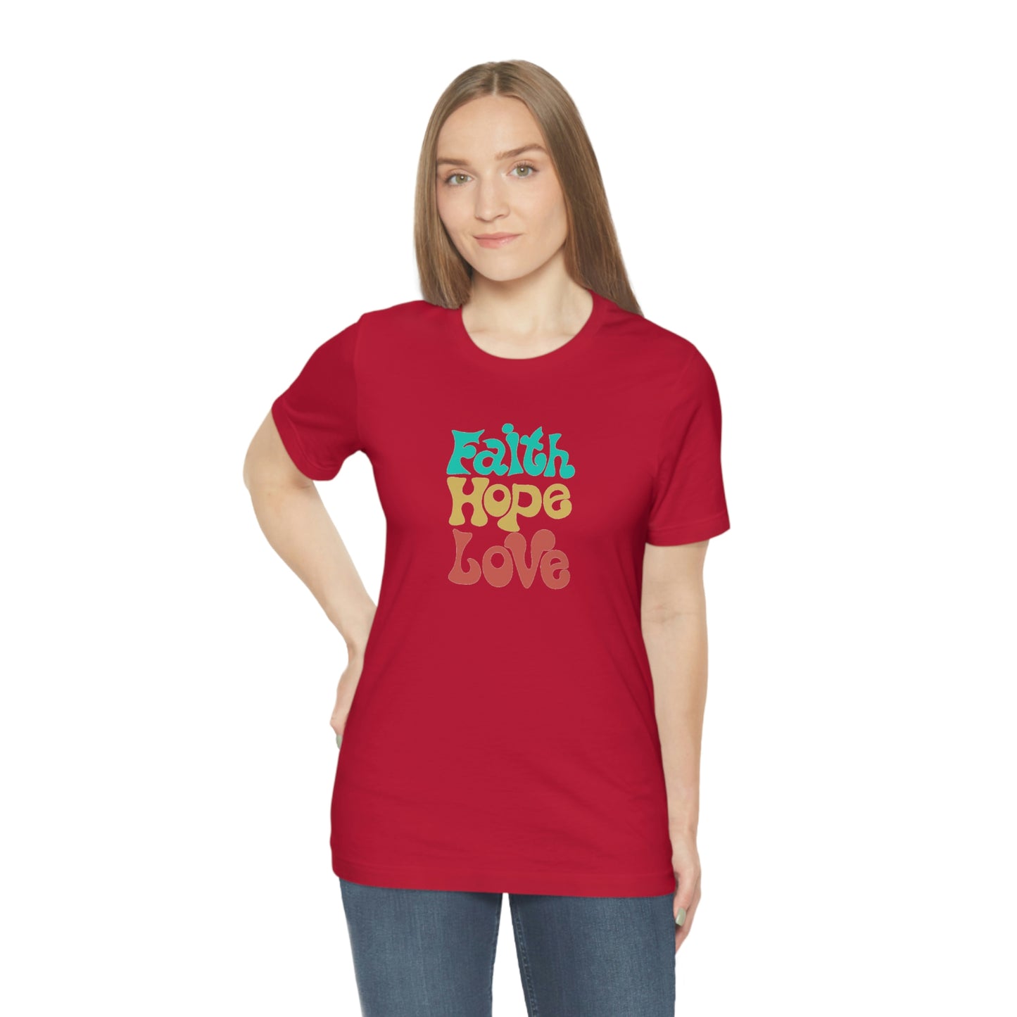 Faith Hope Love Unisex Jersey Short Sleeve Tee