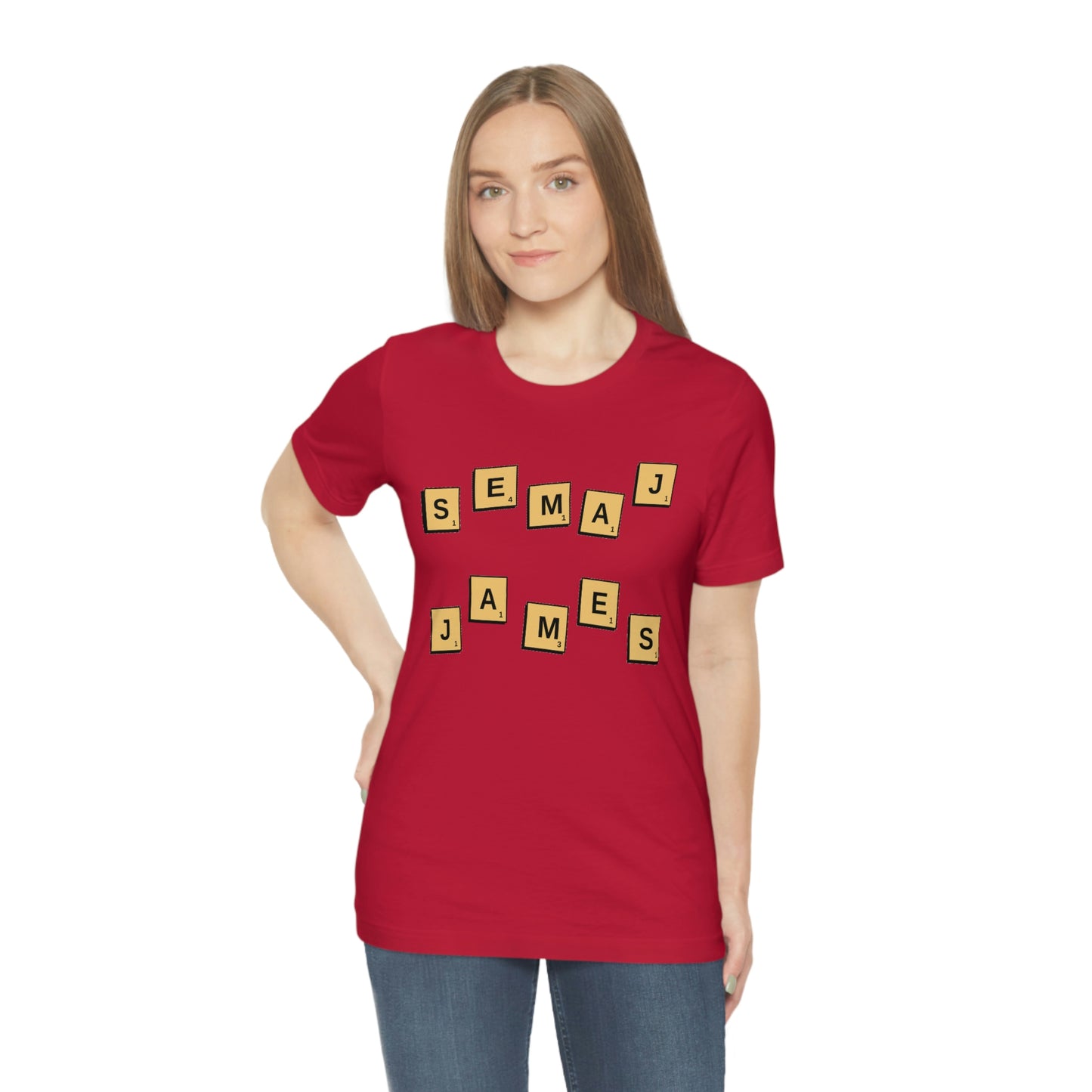 Semaj James Scrabble Unisex Jersey Short Sleeve Tee