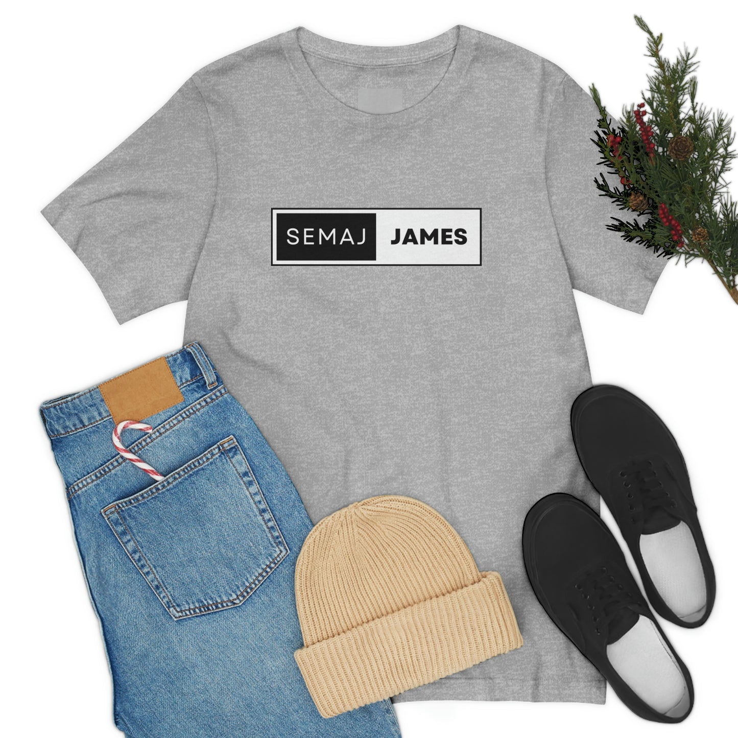 Semaj James BlacK & White Unisex Jersey Short Sleeve Tee