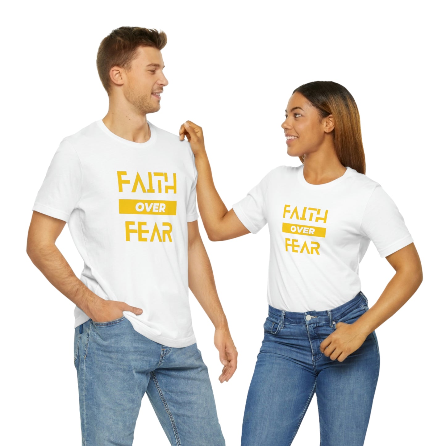 Faith Over Fear Unisex Jersey Short Sleeve Tee