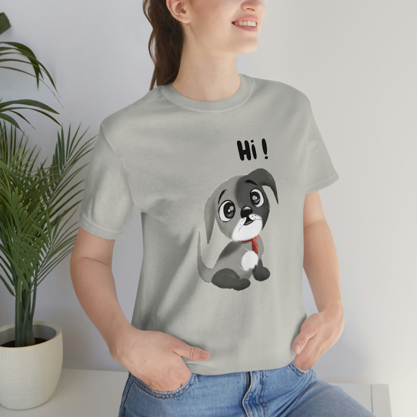 Hi Puppy Unisex Jersey Short Sleeve Tee