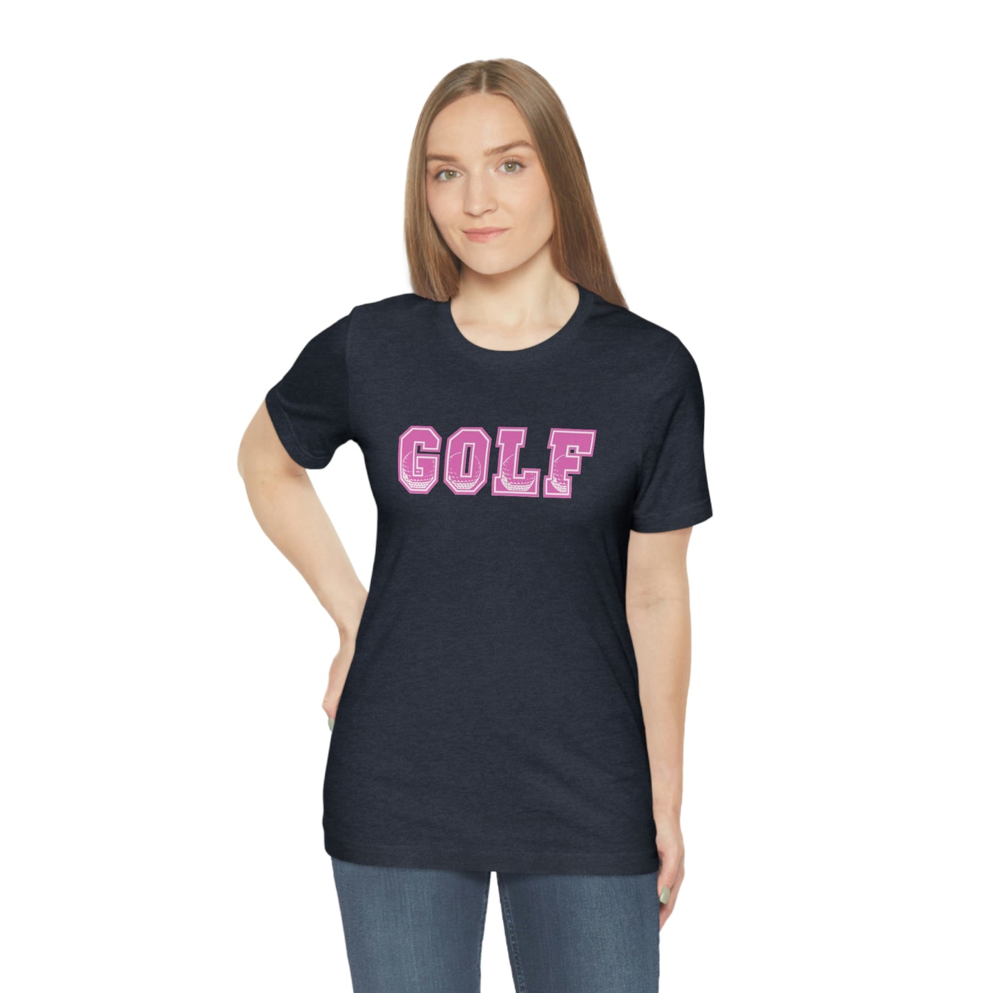 Golf Pink Unisex Jersey Short Sleeve Tee