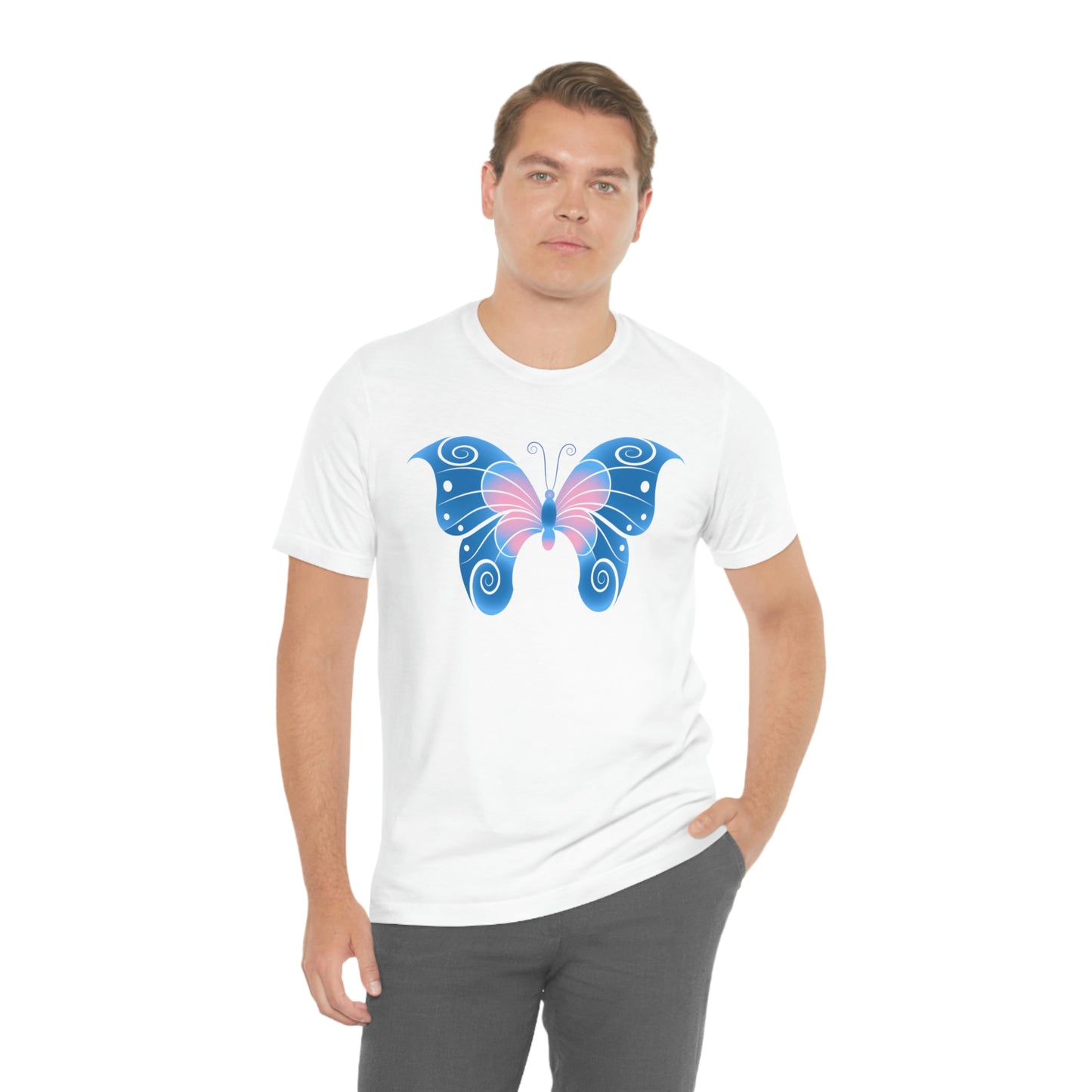 Butterfly Blue Unisex Jersey Short Sleeve Tee