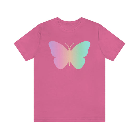 Butterfly Pink and Green Unisex Jersey Short Sleeve Tee