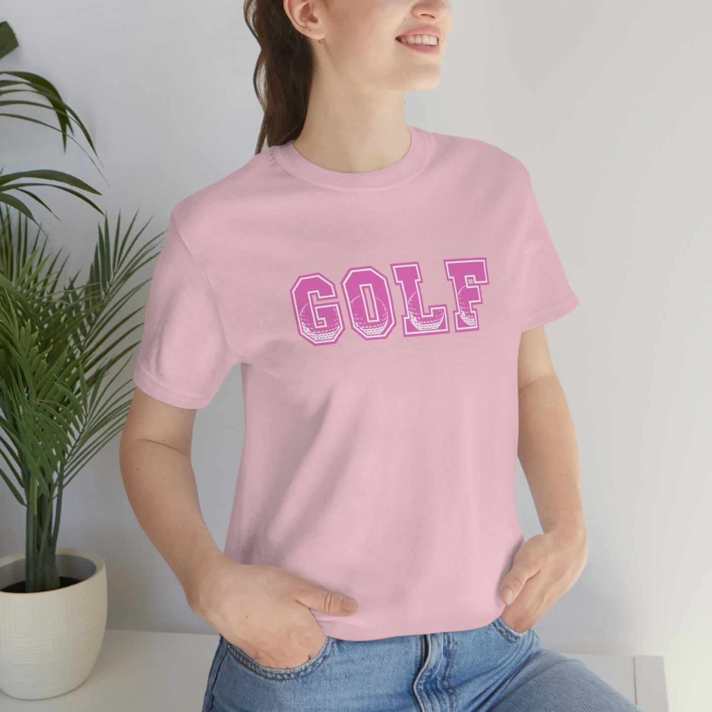 Golf Pink Unisex Jersey Short Sleeve Tee