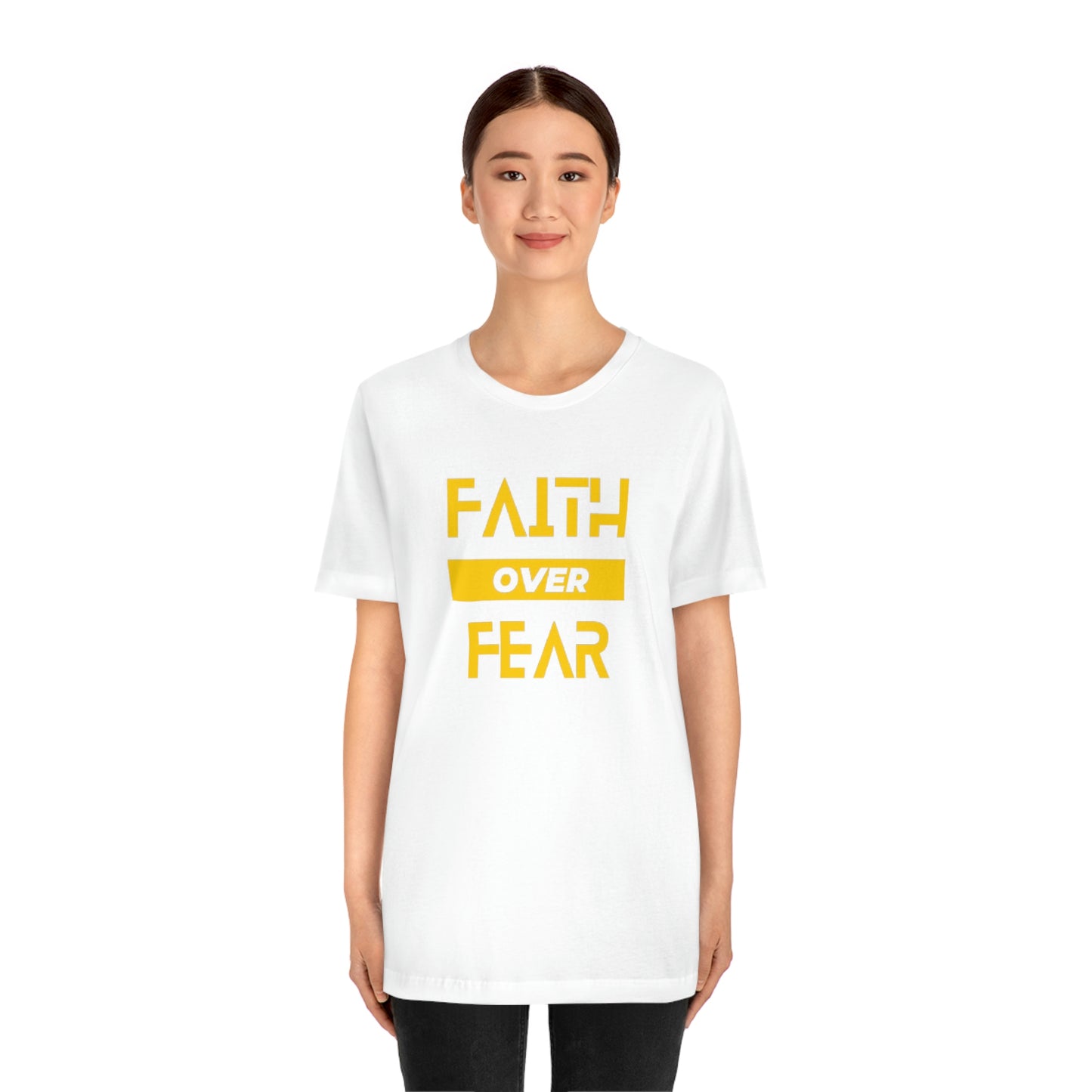 Faith Over Fear Unisex Jersey Short Sleeve Tee