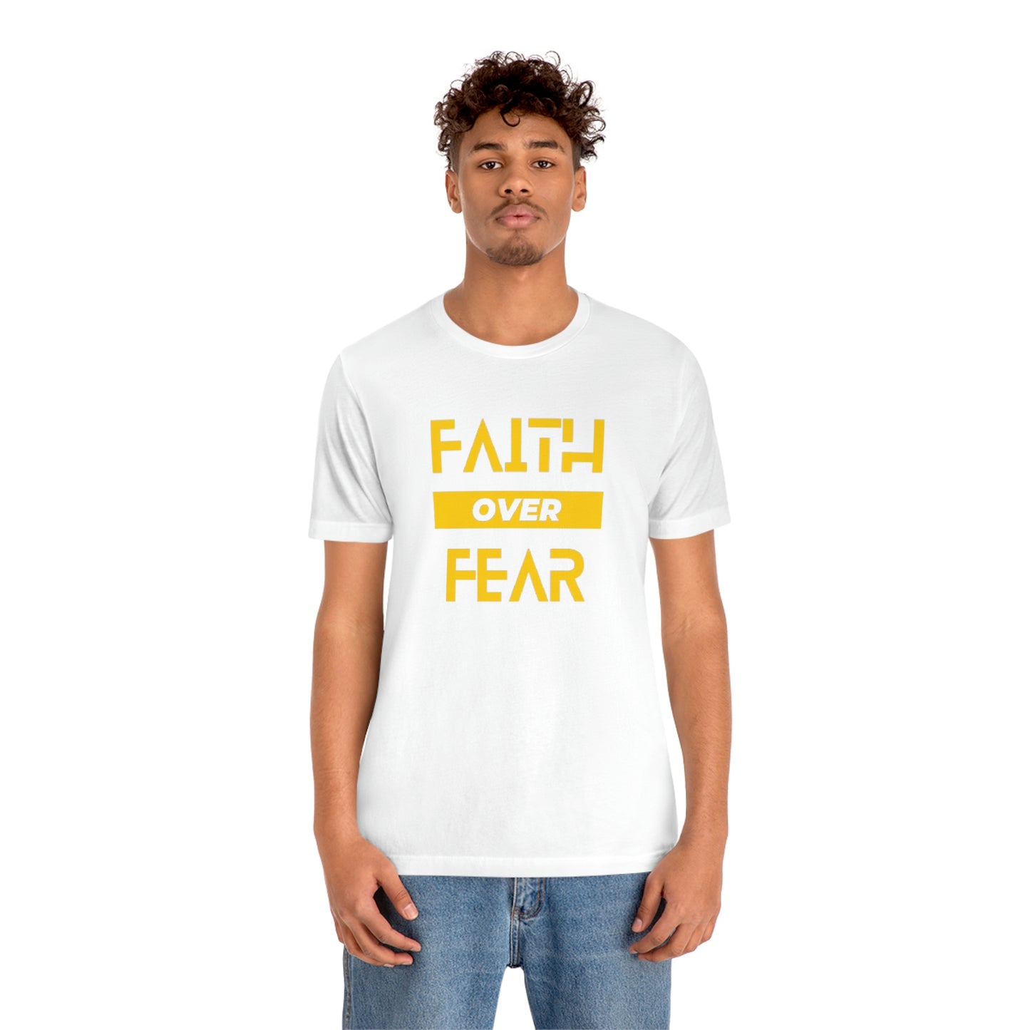 Faith Over Fear Unisex Jersey Short Sleeve Tee