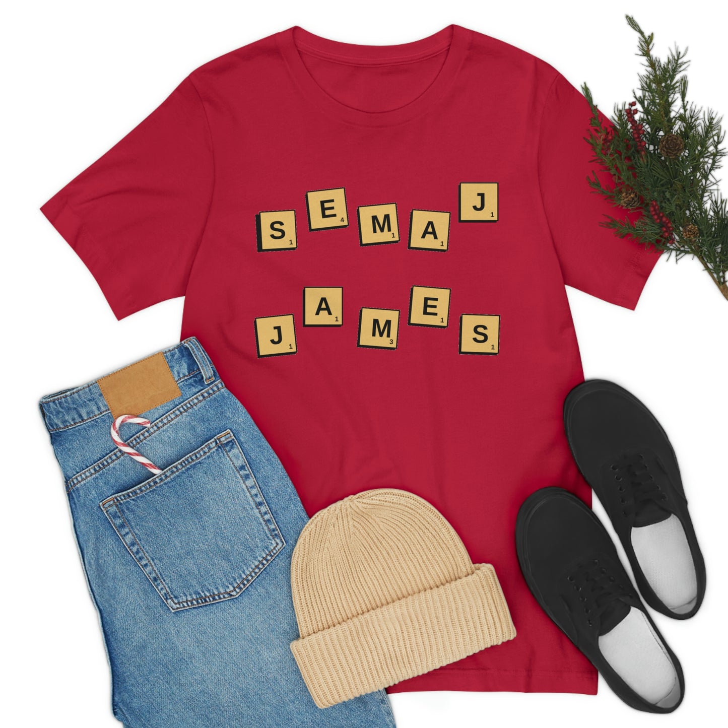 Semaj James Scrabble Unisex Jersey Short Sleeve Tee