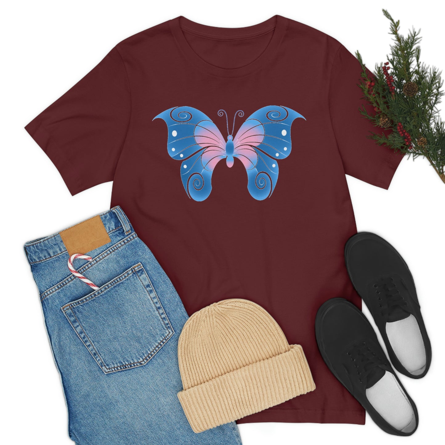 Butterfly Blue Unisex Jersey Short Sleeve Tee