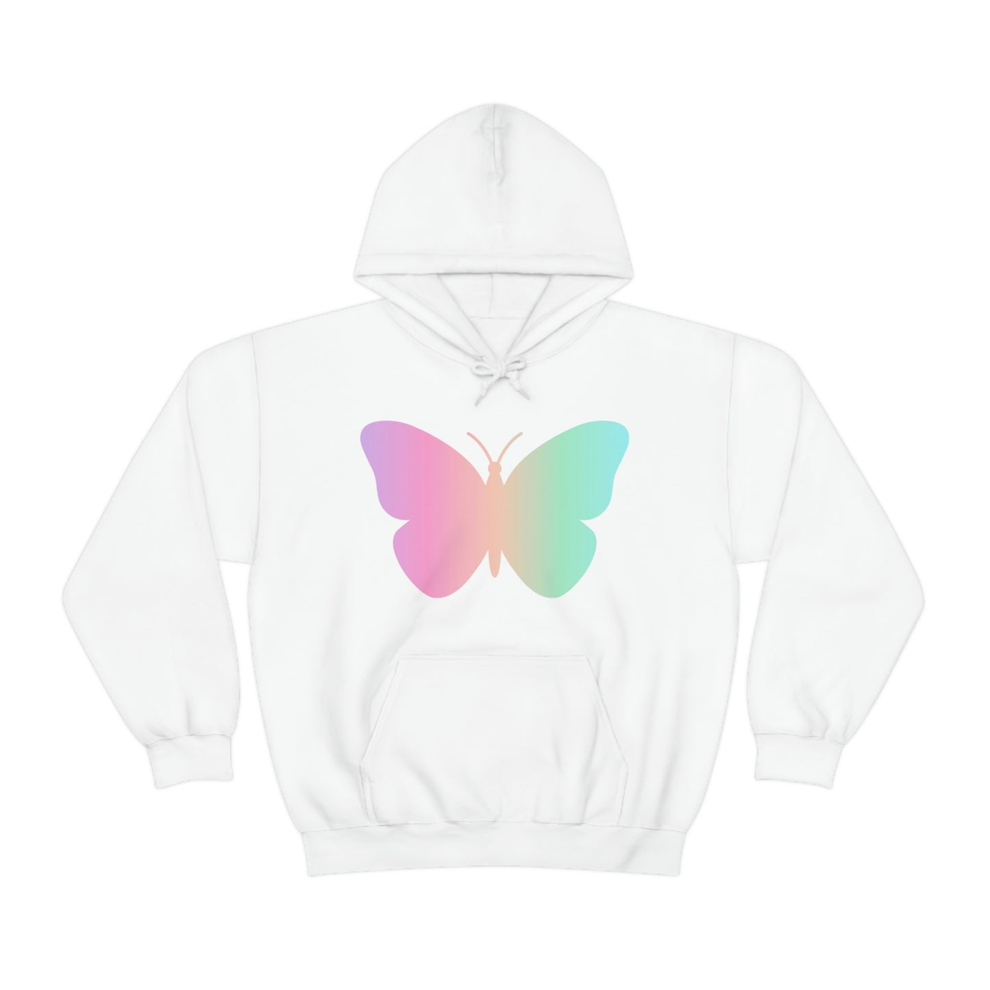 Butterfly Pink and Green Unisex Heavy Blend™ Hooded Sweatshirt