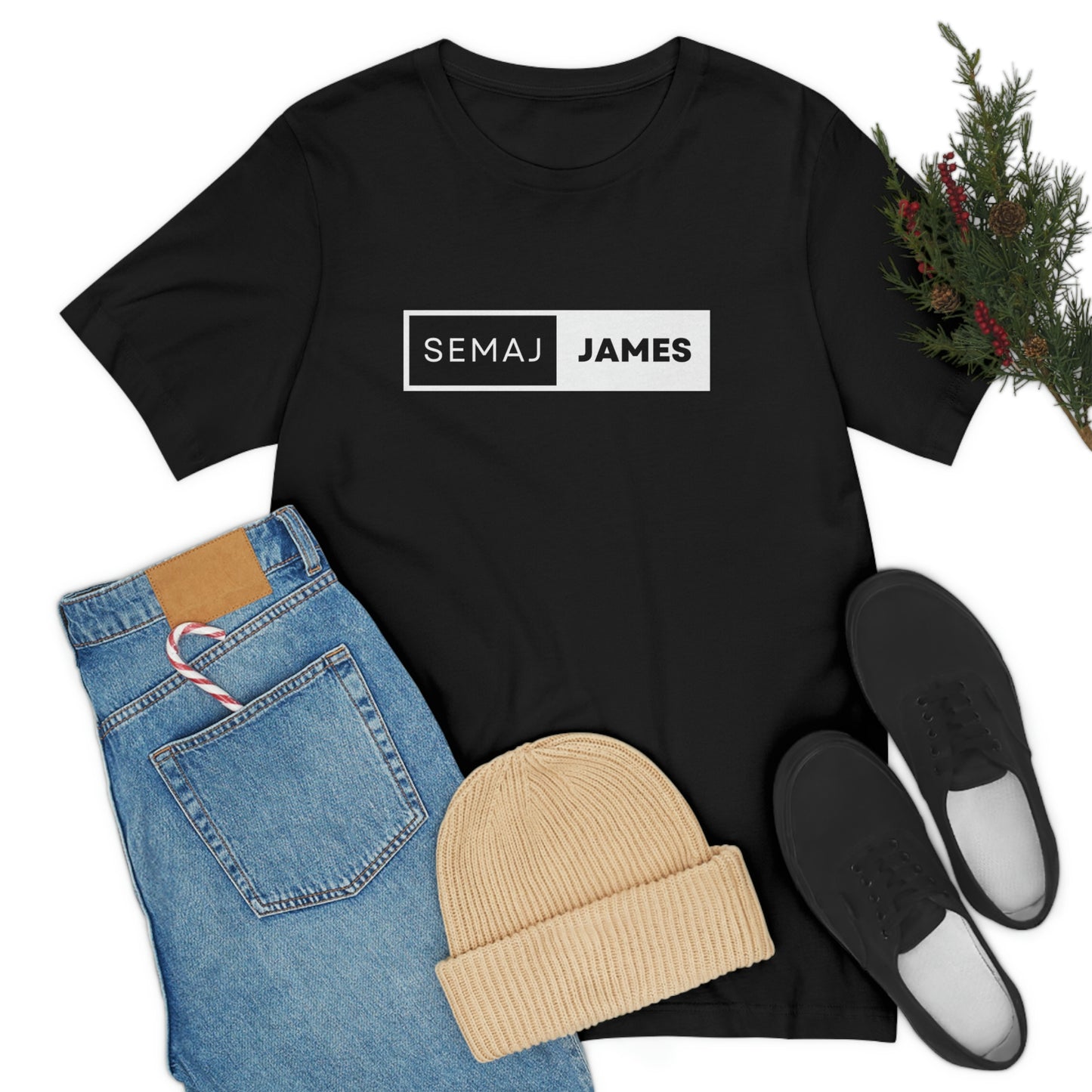 Semaj James BlacK & White Unisex Jersey Short Sleeve Tee