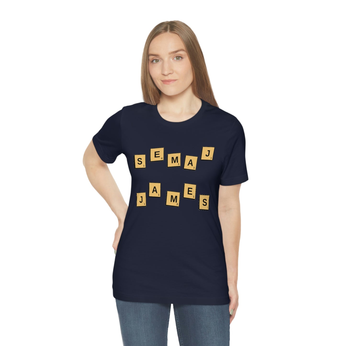 Semaj James Scrabble Unisex Jersey Short Sleeve Tee