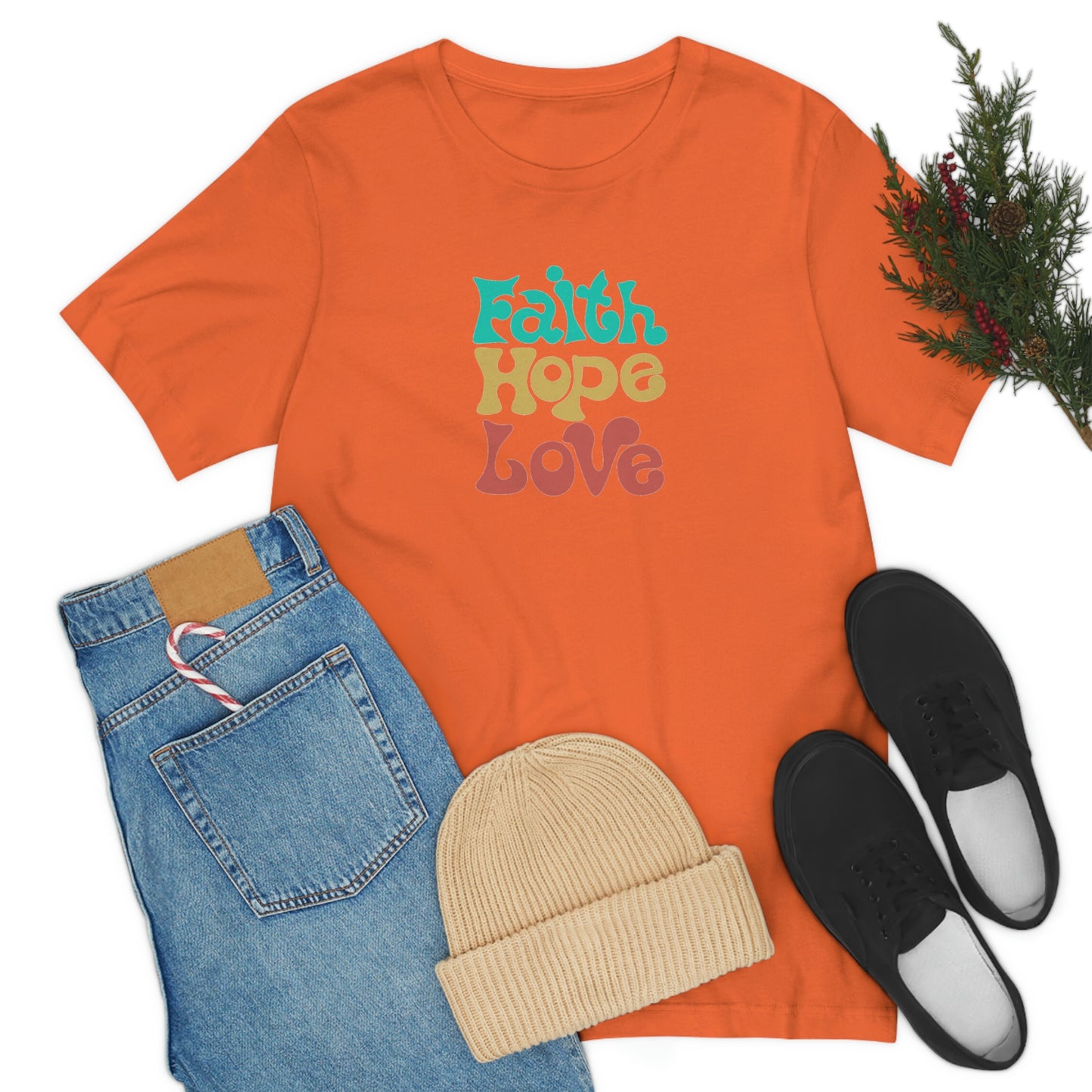 Faith Hope Love Unisex Jersey Short Sleeve Tee