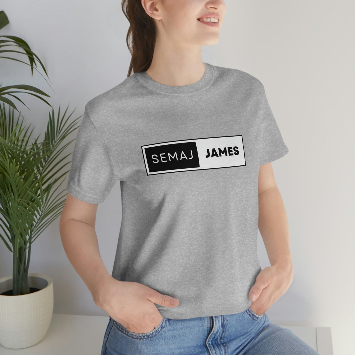 Semaj James BlacK & White Unisex Jersey Short Sleeve Tee