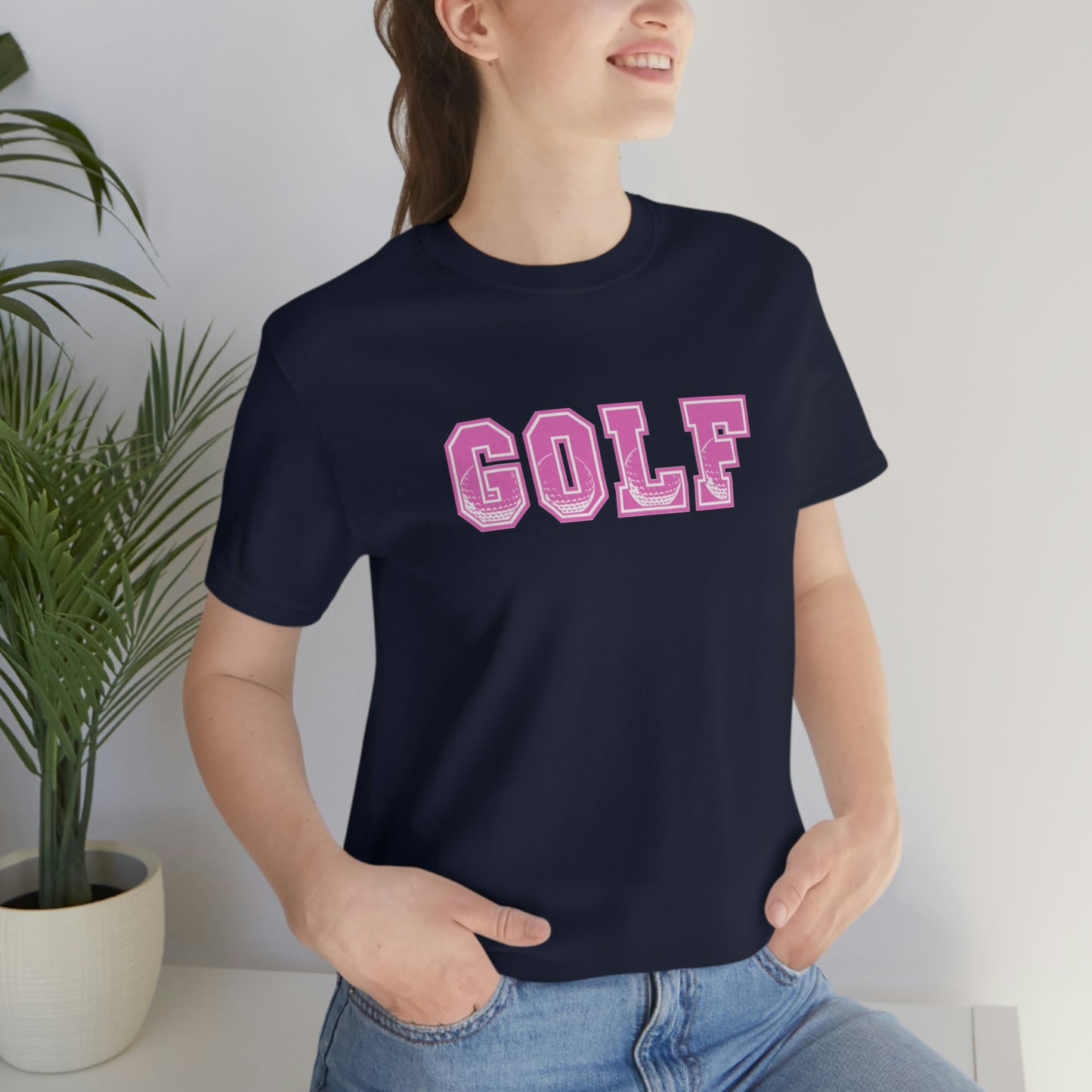 Golf Pink Unisex Jersey Short Sleeve Tee