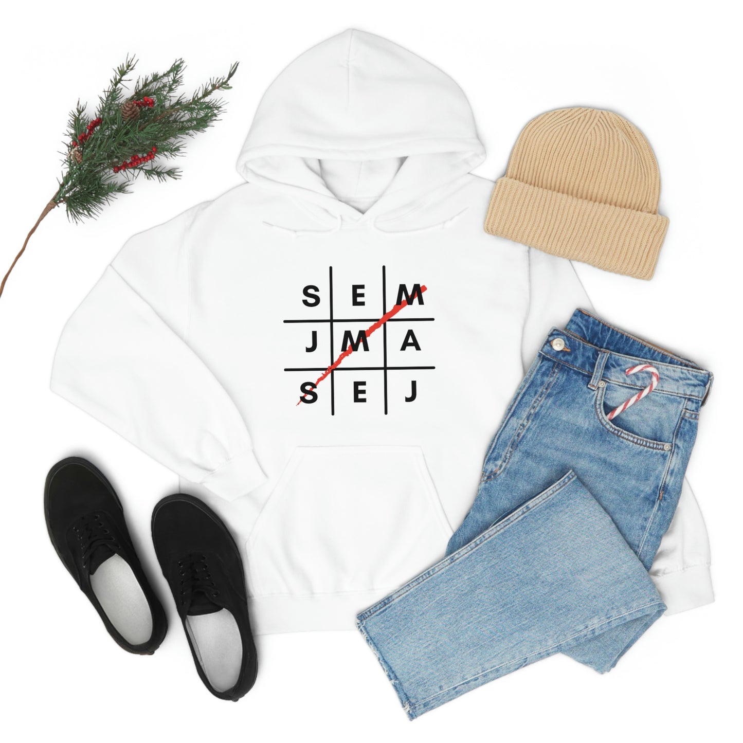 Semaj James Tic Tac Toe Unisex Heavy Blend™ Hooded Sweatshirt