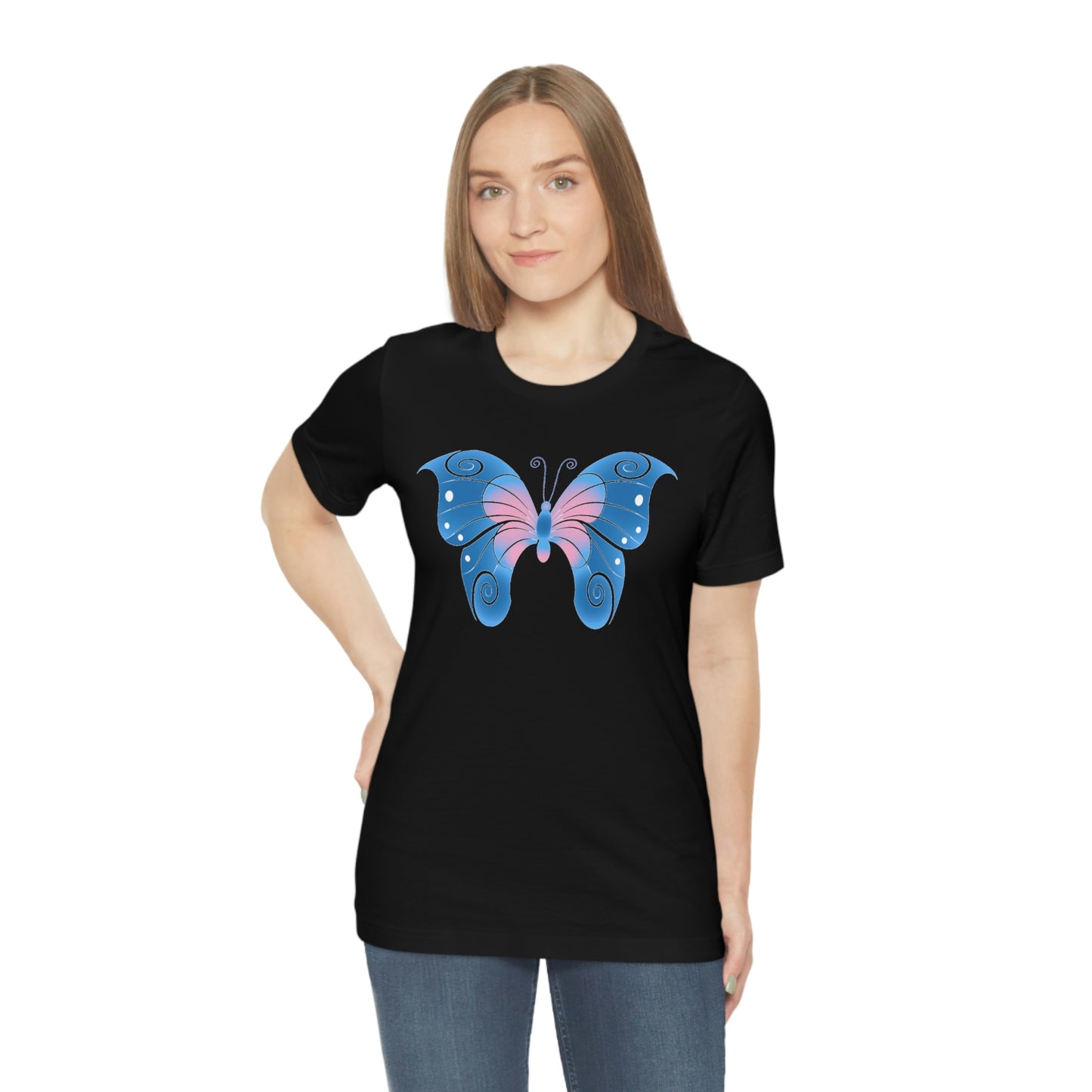 Butterfly Blue Unisex Jersey Short Sleeve Tee