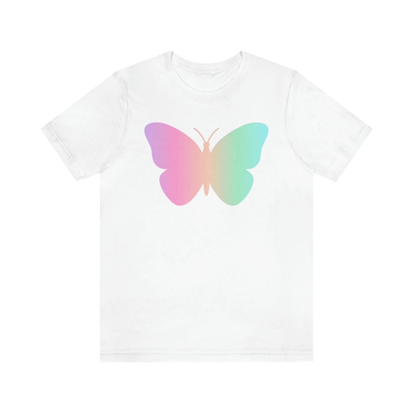 Butterfly Pink and Green Unisex Jersey Short Sleeve Tee