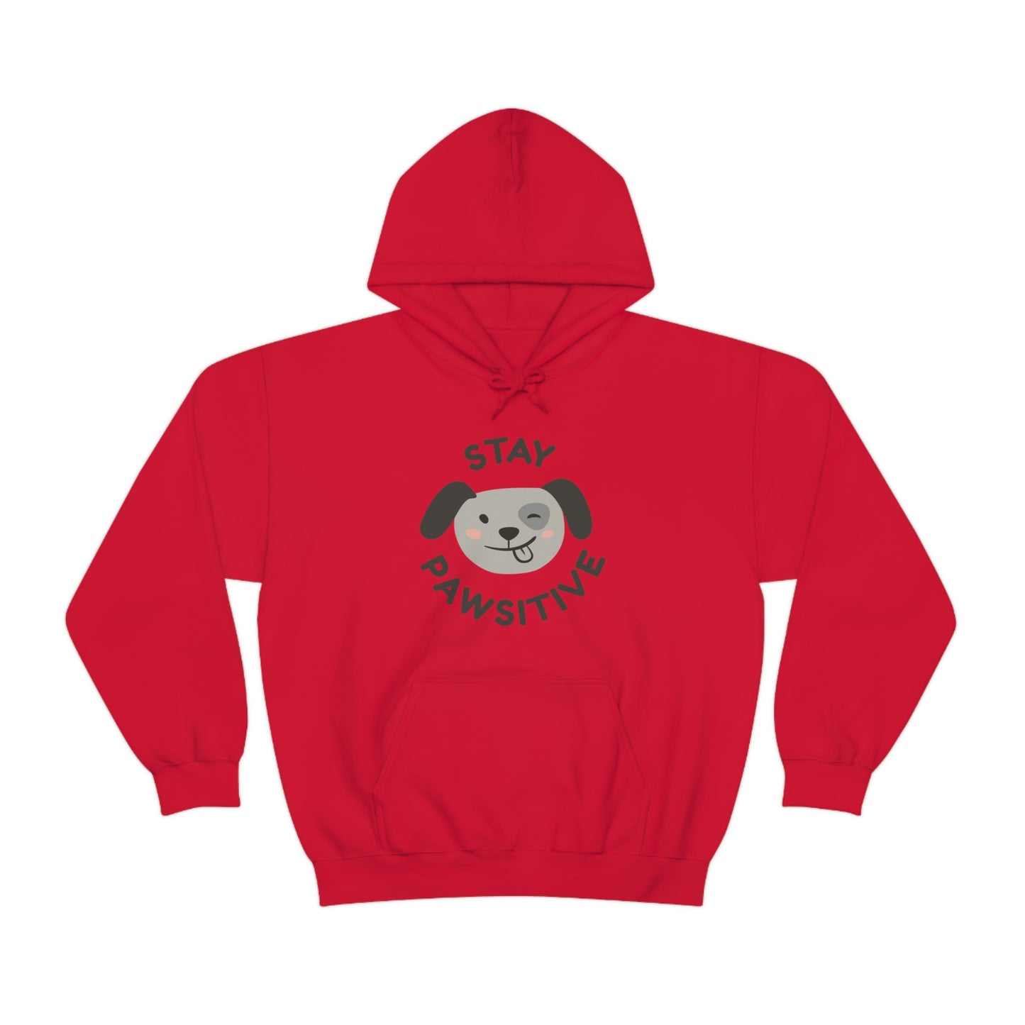 Stay Pawsitive Unisex Heavy Blend™ Hooded Sweatshirt