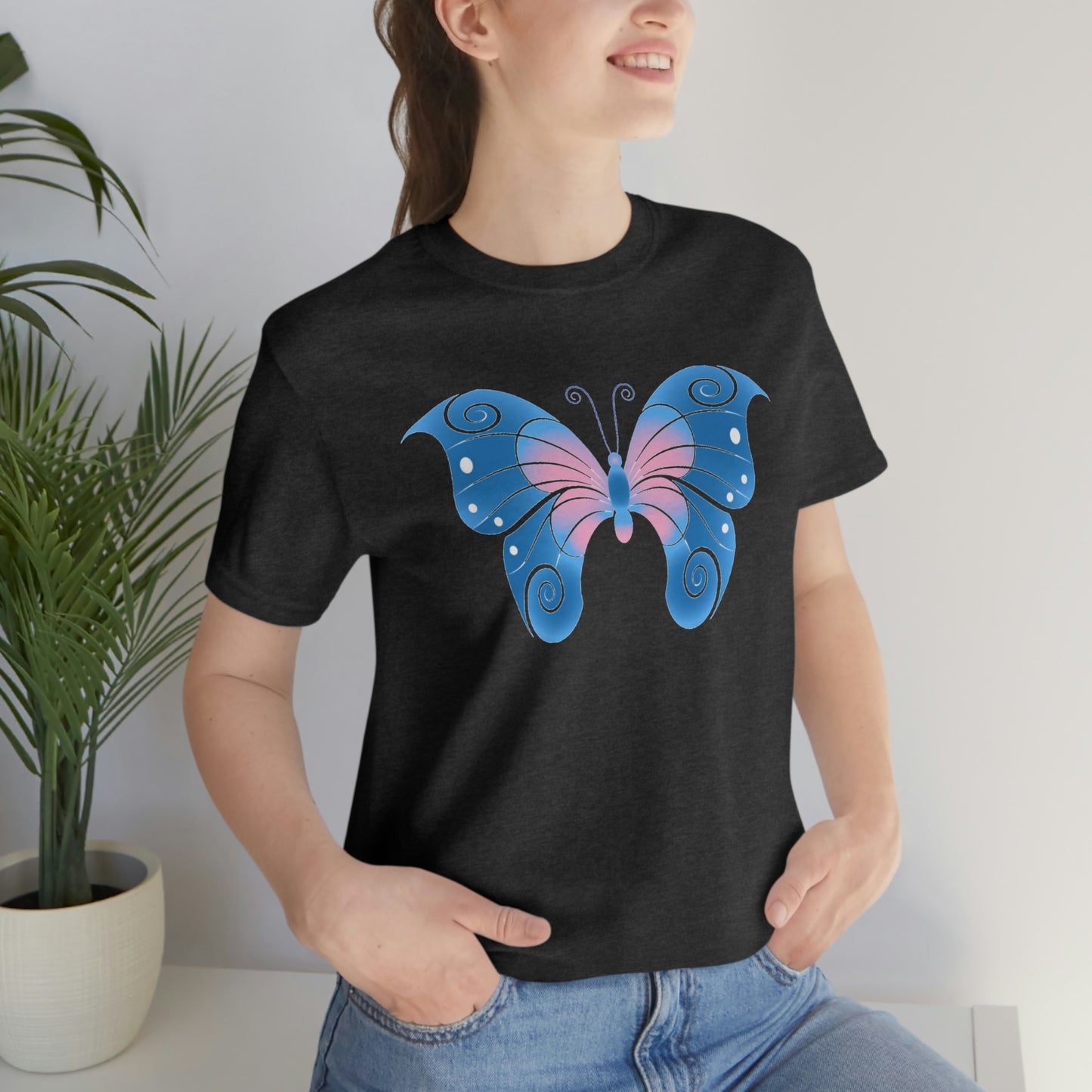 Butterfly Blue Unisex Jersey Short Sleeve Tee