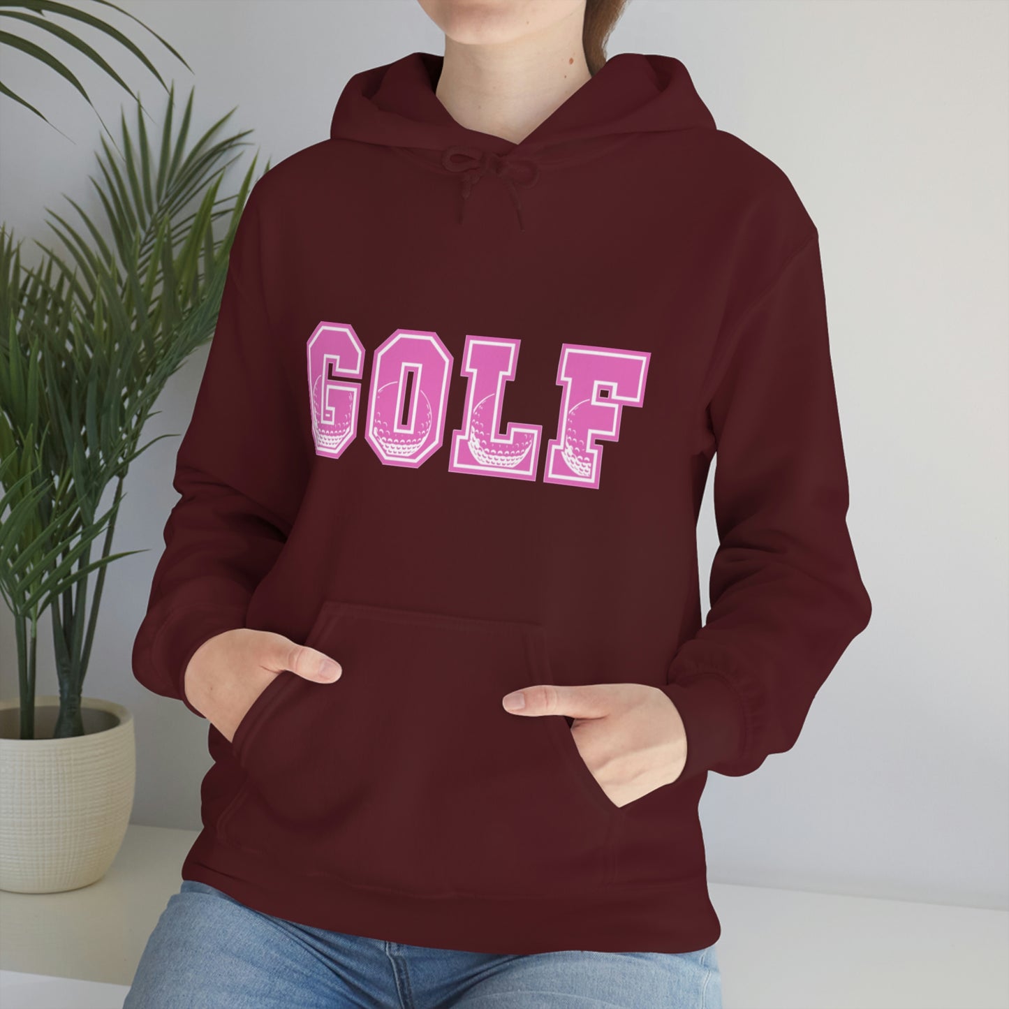 Golf Pink Unisex Heavy Blend™ Hooded Sweatshirt