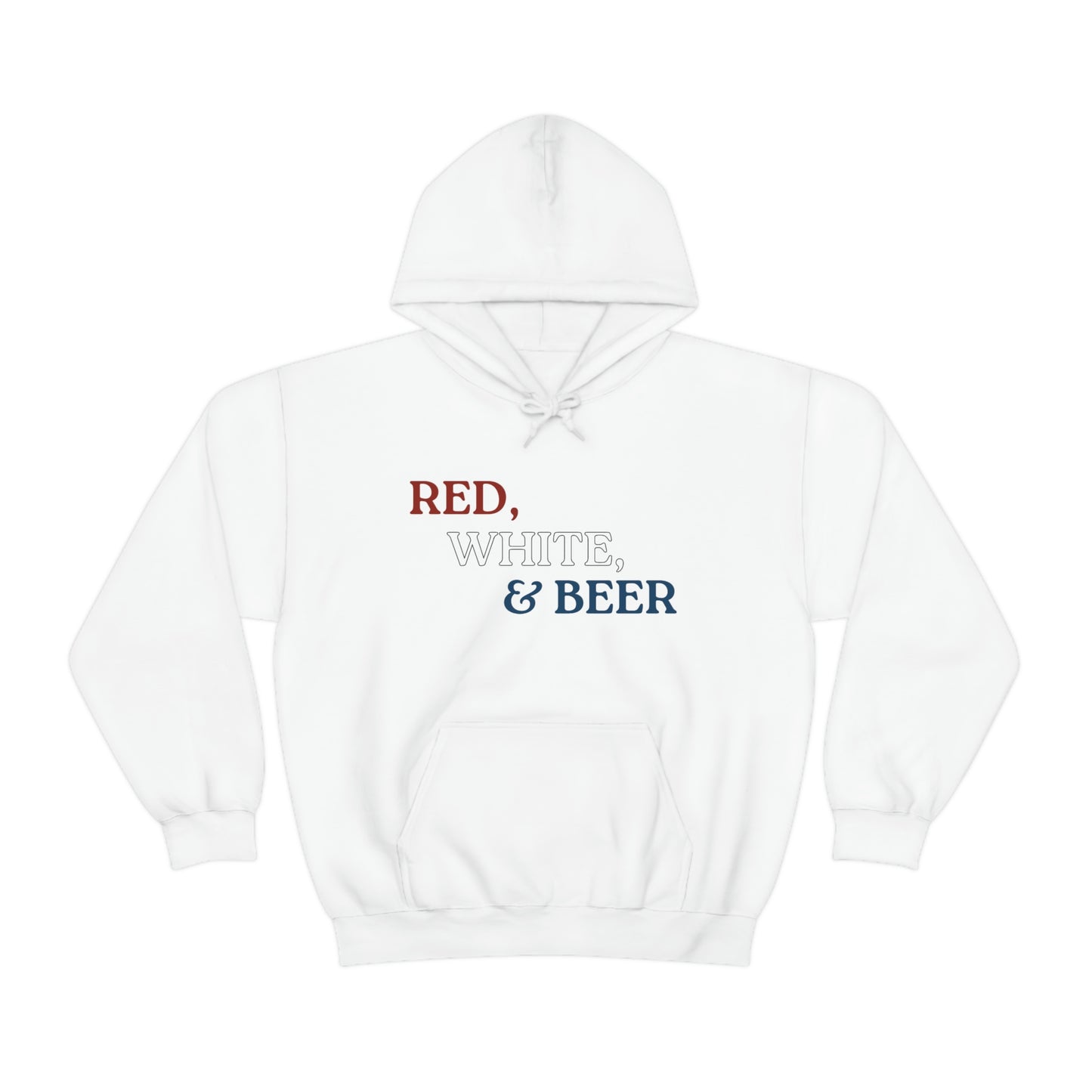 Red, White, & Beer Unisex Heavy Blend™ Hooded Sweatshirt