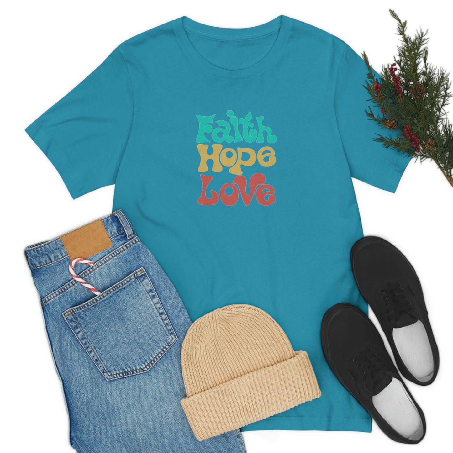 Faith Hope Love Unisex Jersey Short Sleeve Tee