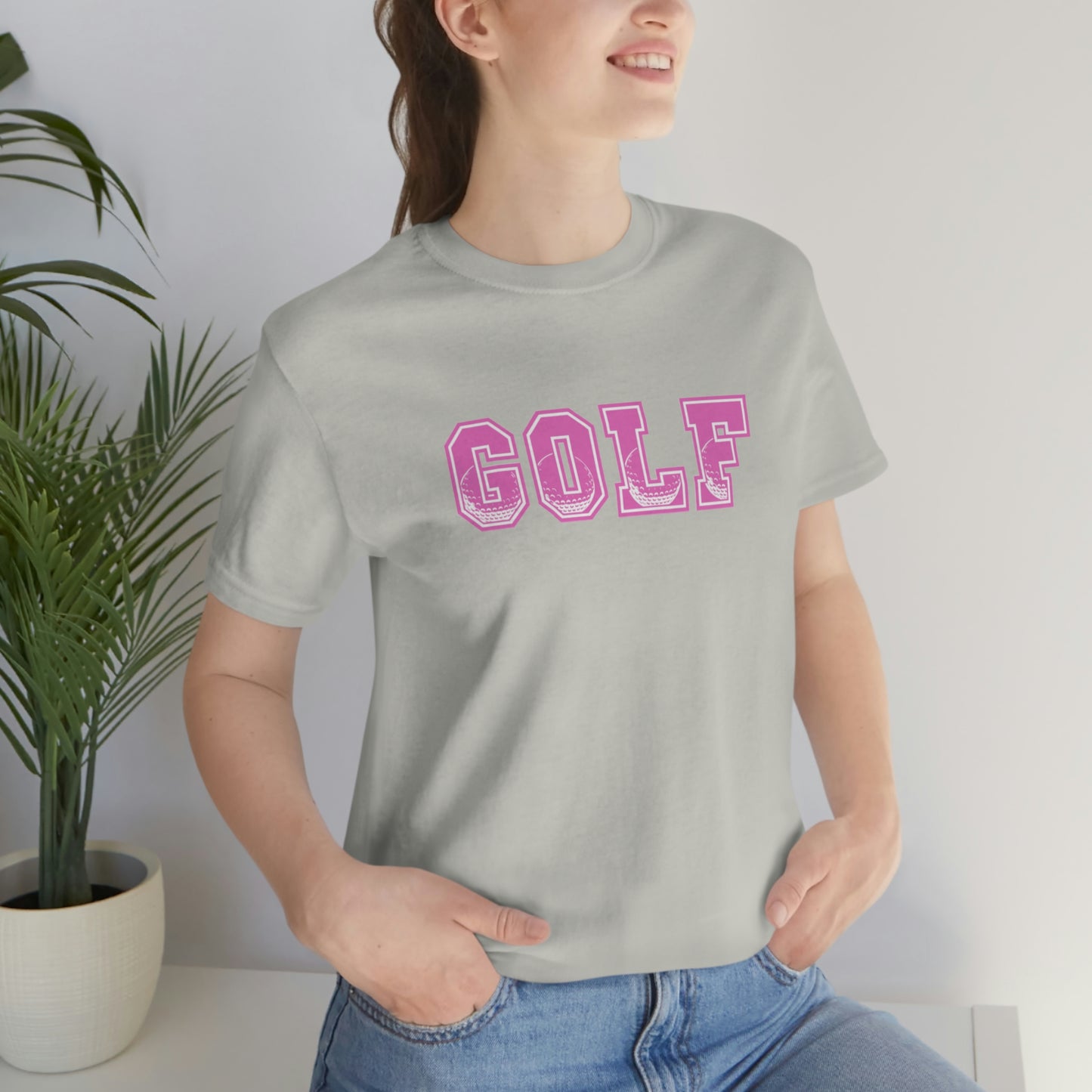 Golf Pink Unisex Jersey Short Sleeve Tee