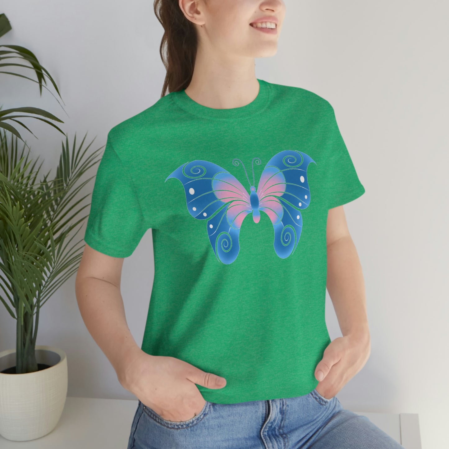 Butterfly Blue Unisex Jersey Short Sleeve Tee