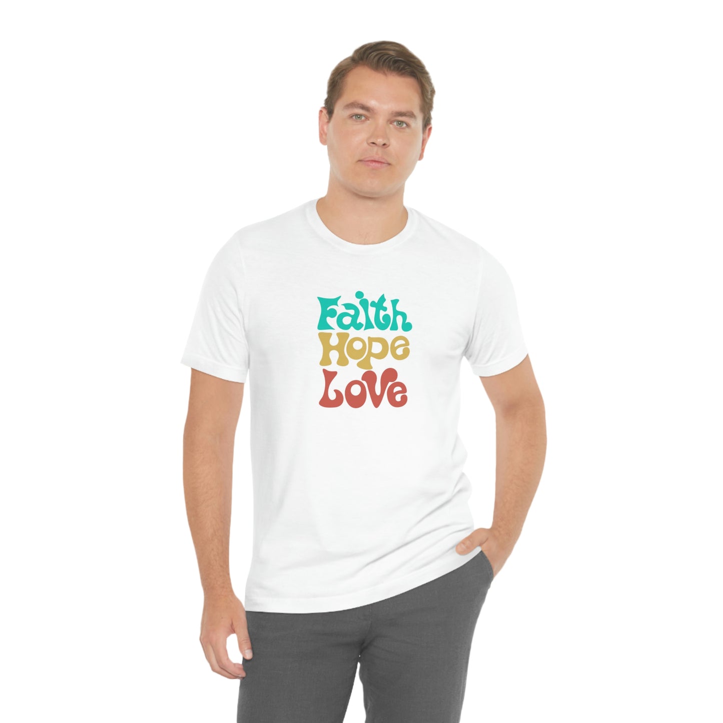 Faith Hope Love Unisex Jersey Short Sleeve Tee