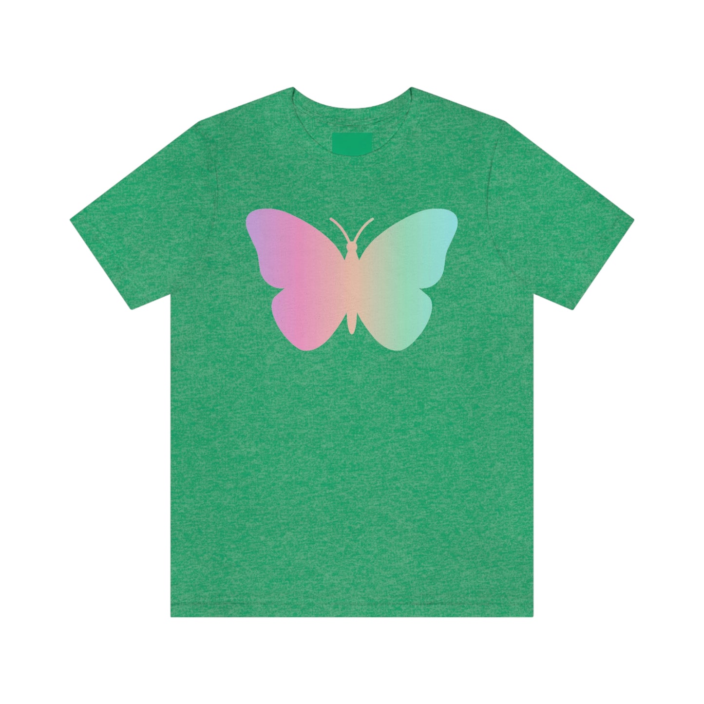 Butterfly Pink and Green Unisex Jersey Short Sleeve Tee