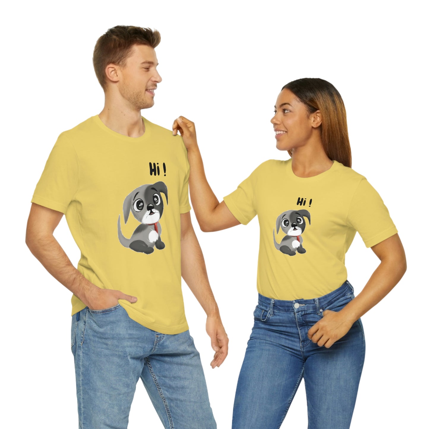 Hi Puppy Unisex Jersey Short Sleeve Tee