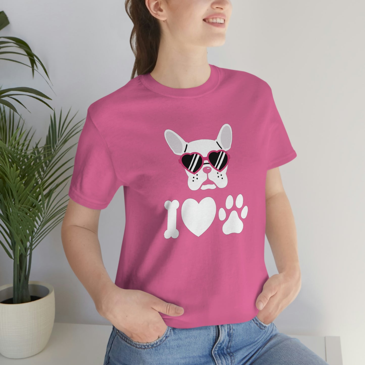 I Love Puppy Love Unisex Jersey Short Sleeve Tee