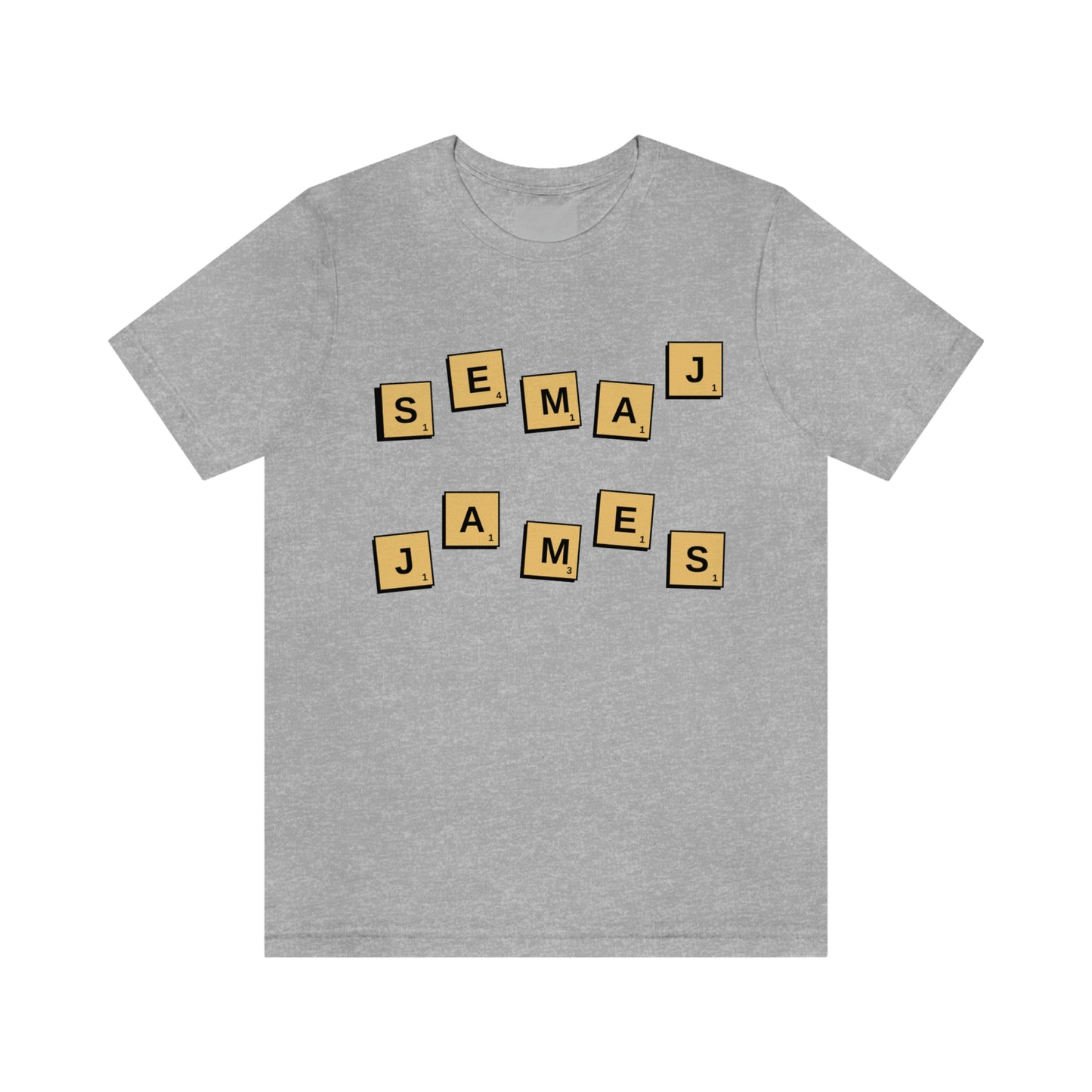 Semaj James Scrabble Unisex Jersey Short Sleeve Tee