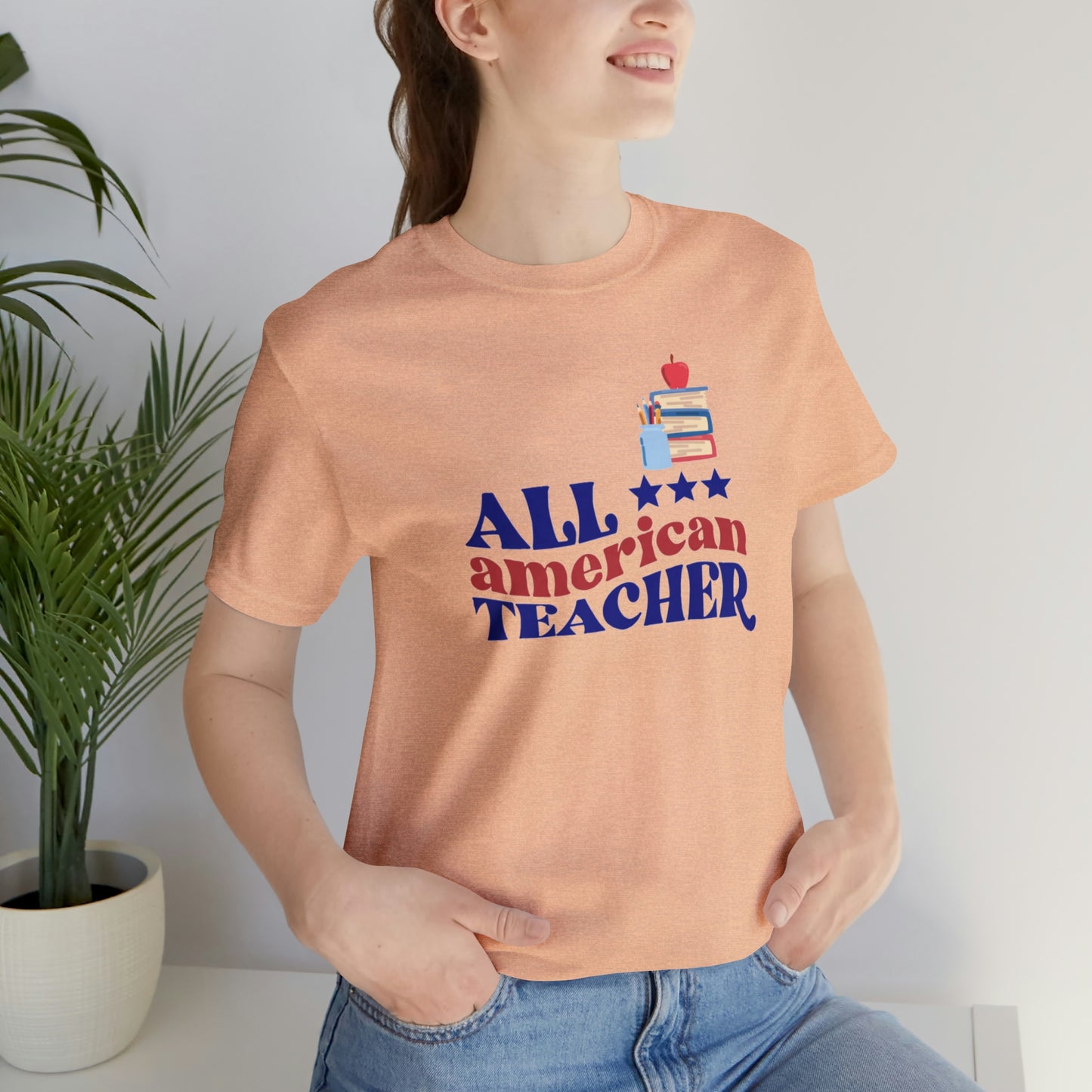 All American Teacher Unisex Jersey Short Sleeve Tee