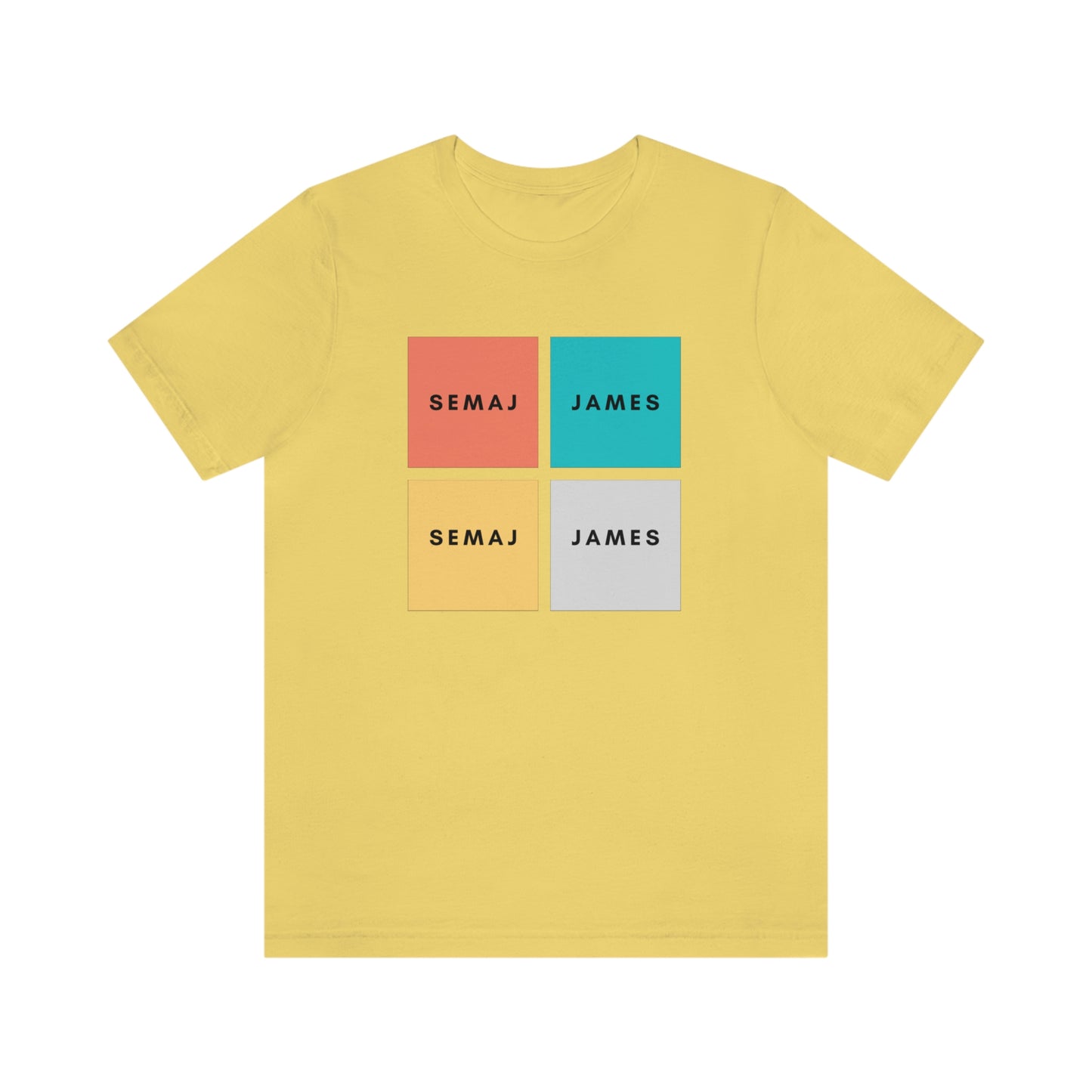 Colorful Square Semaj James Unisex Jersey Short Sleeve Tee